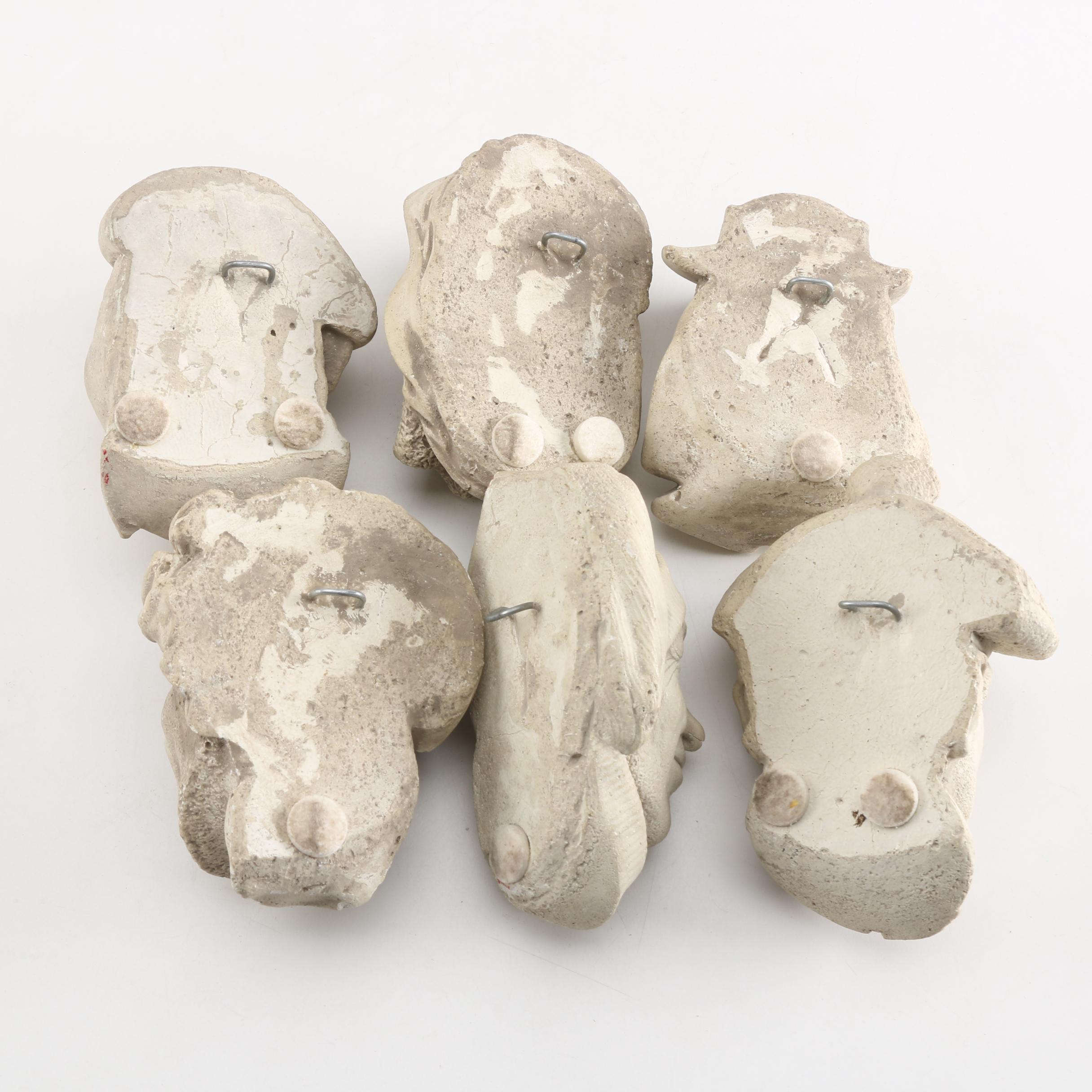 Vintage Chalkware Heads