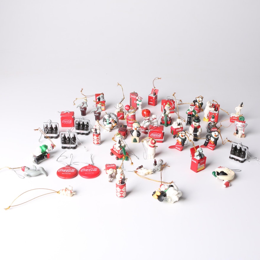 Miniature Coca Cola Christmas Tree Ornaments