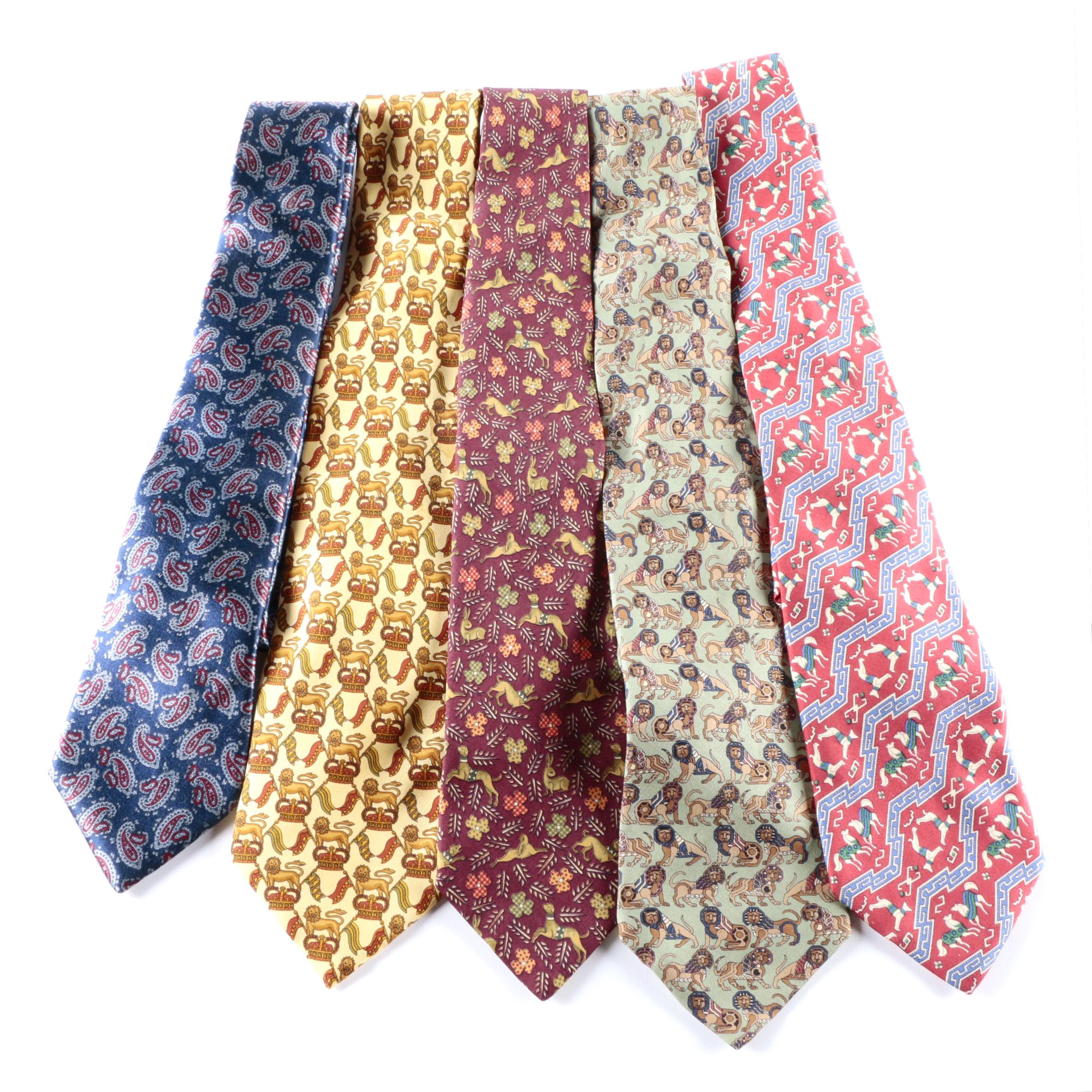 Salvatore Ferragamo and Christian Dior Designer Neckties