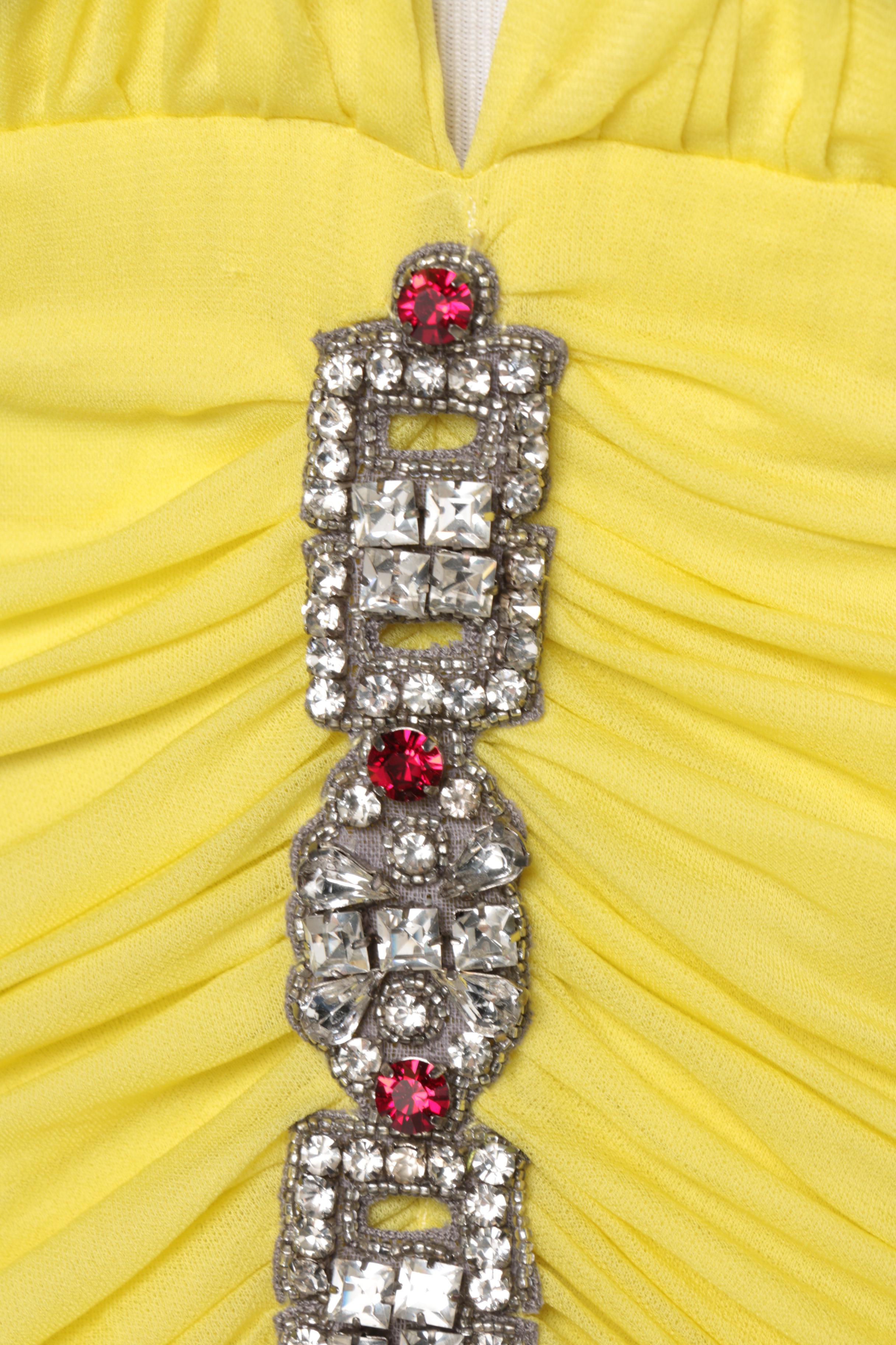 Roberto Cavalli Ruched Cocktail Dress with Rhinestones