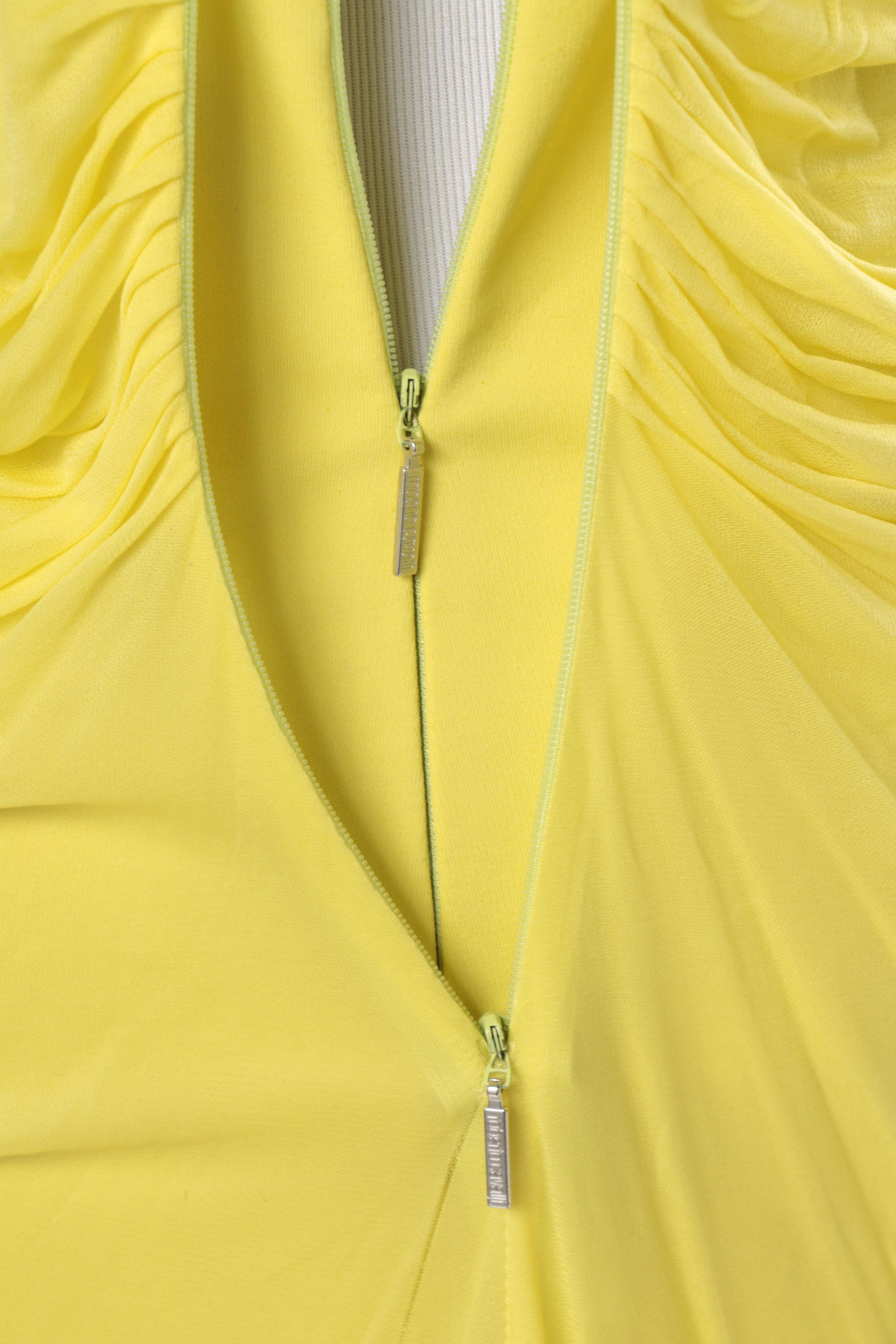 Roberto Cavalli Ruched Cocktail Dress with Rhinestones