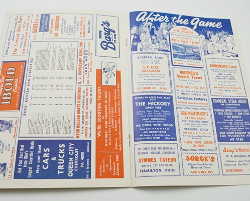 Three Cincinnati Reds Baseball Scorecards
