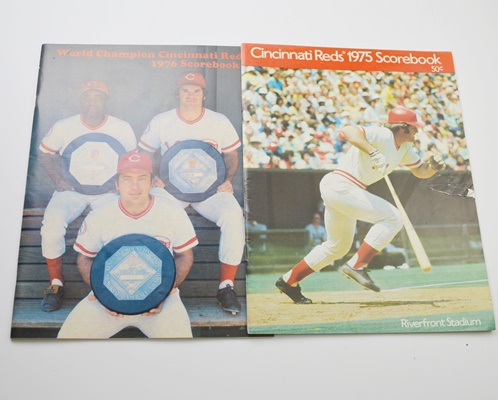 1975, 1976 Cincinnati Reds Scorebooks