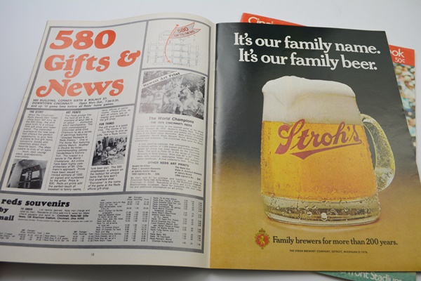 1975, 1976 Cincinnati Reds Scorebooks