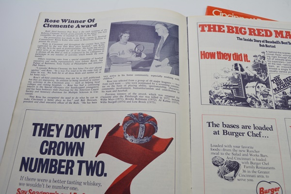 1975, 1976 Cincinnati Reds Scorebooks