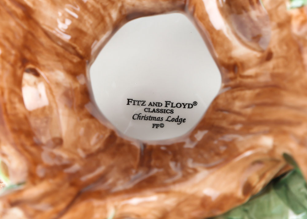 Fitz and Floyd "Christmas Lodge" Cake Stand