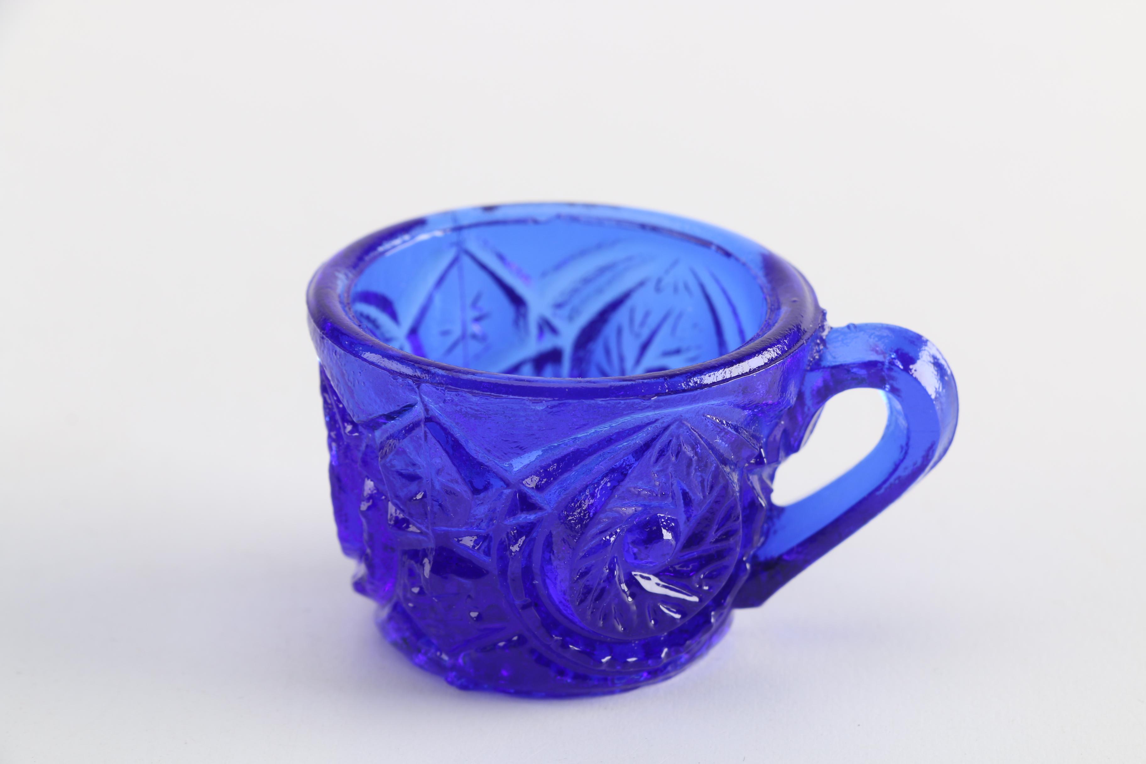 Cobalt Blue Glass Miniature Punch Cups