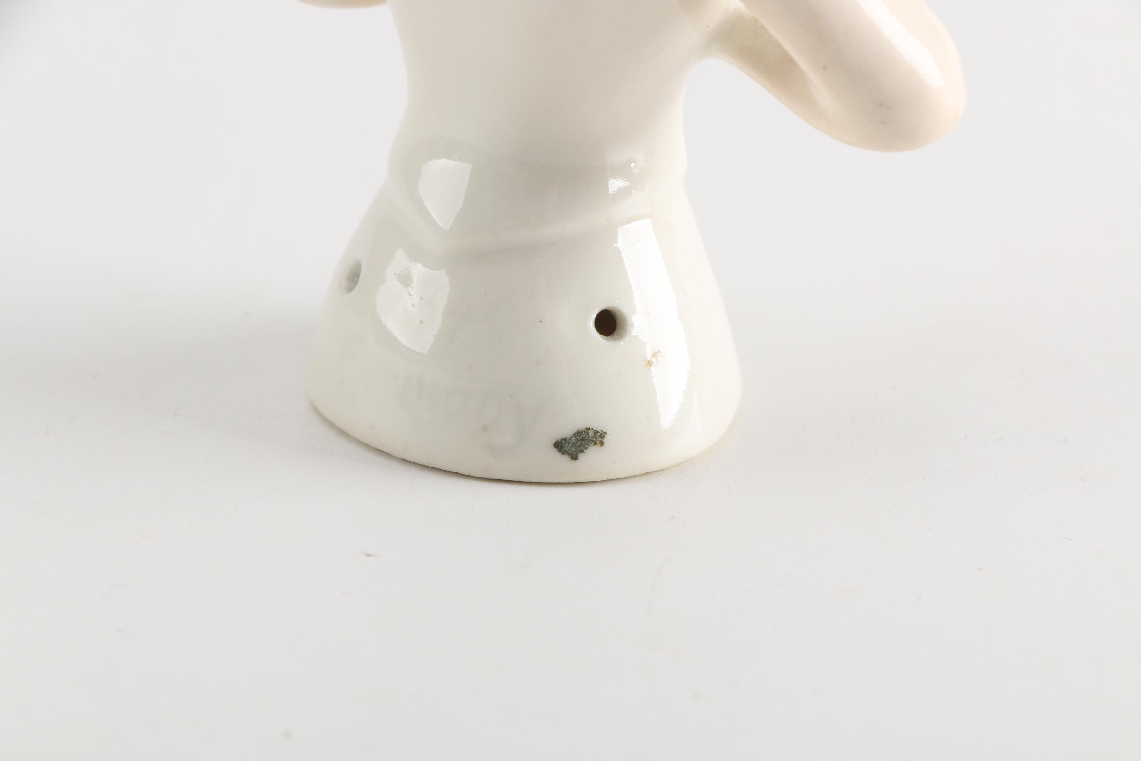 Vintage Porcelain Pincushion  Half Doll