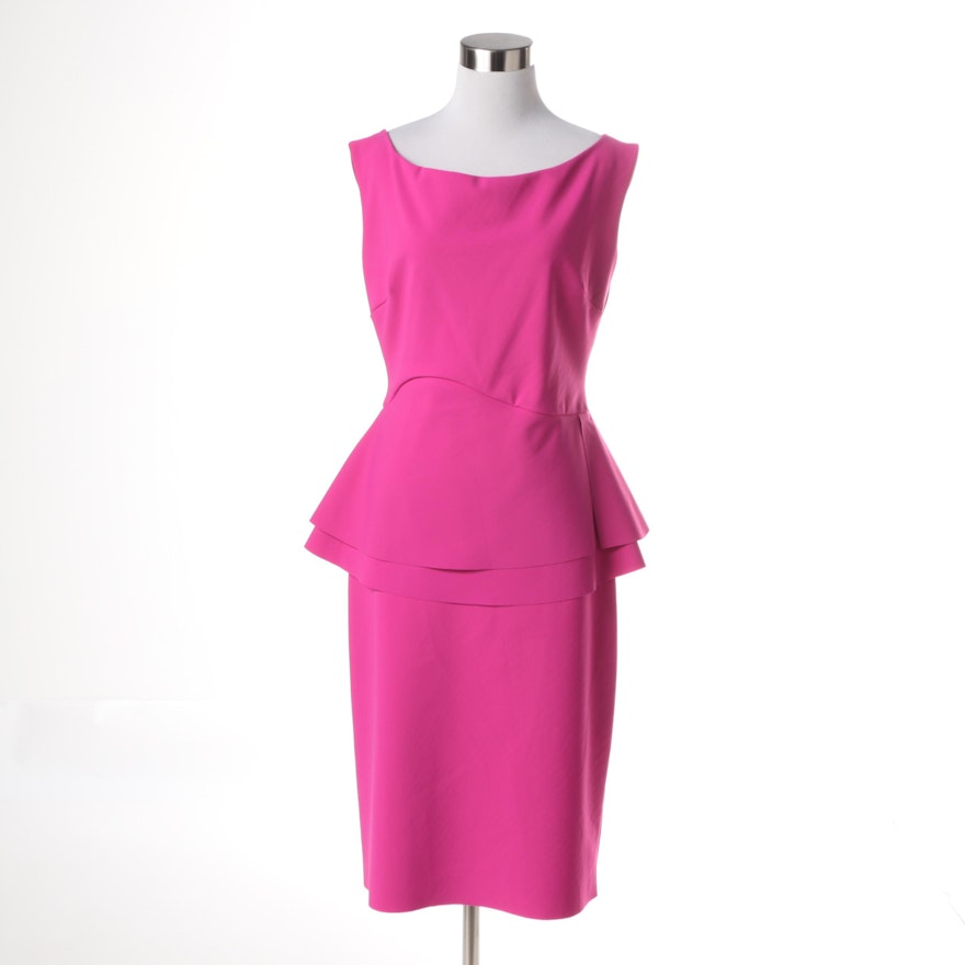 Chiara Boni Fuchsia Peplum Dress