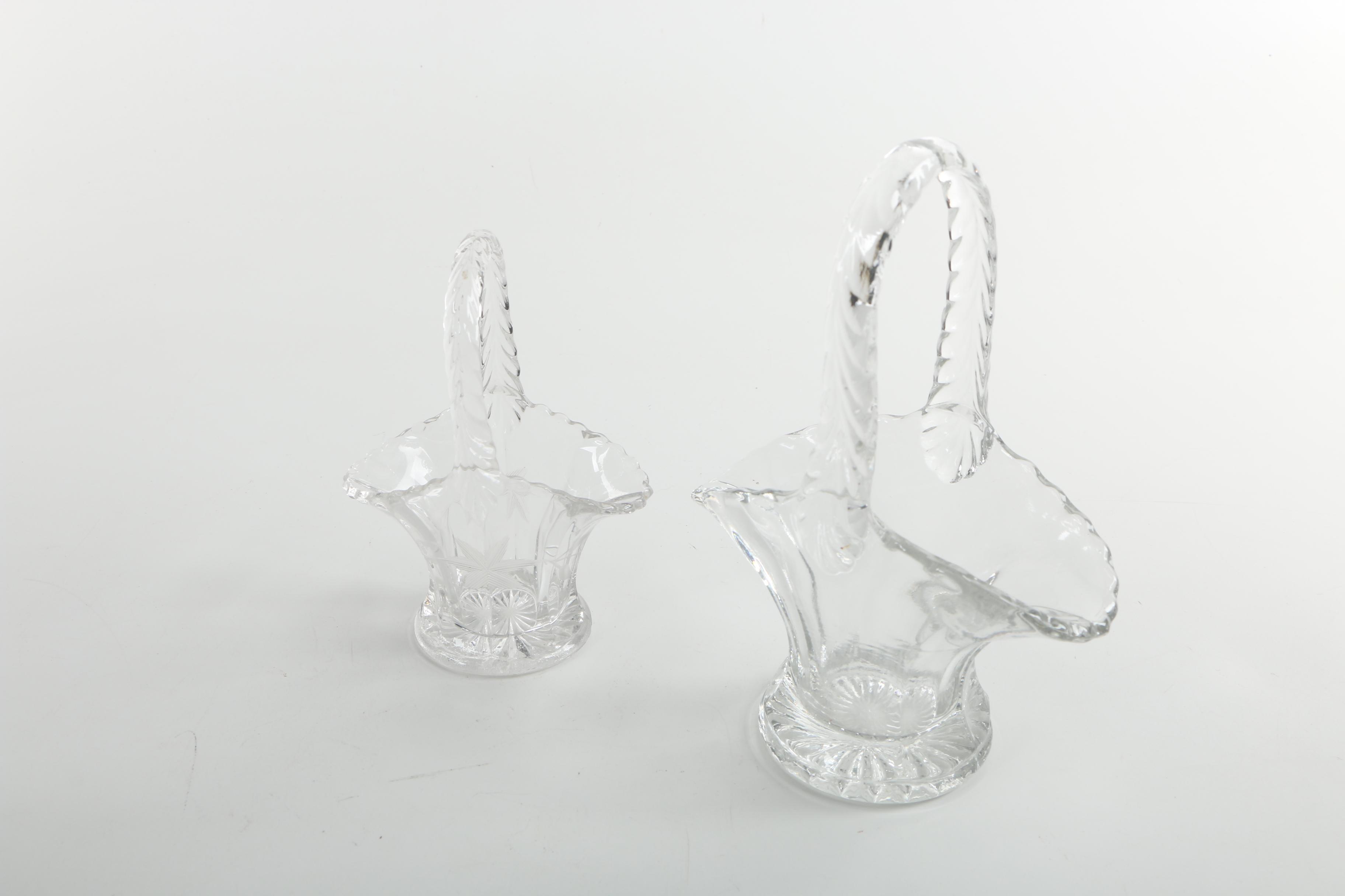 Etched Glass Baskets