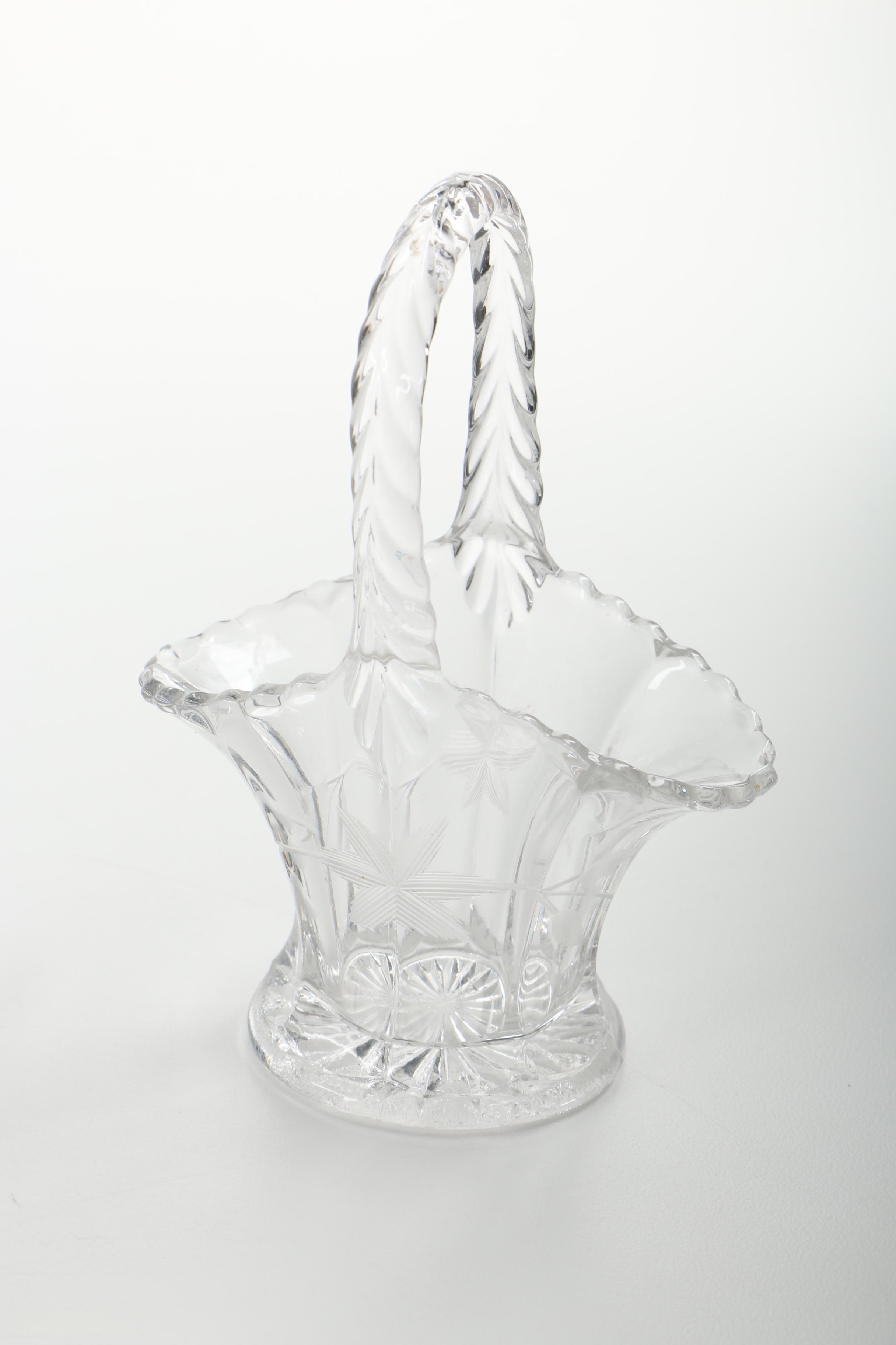 Etched Glass Baskets