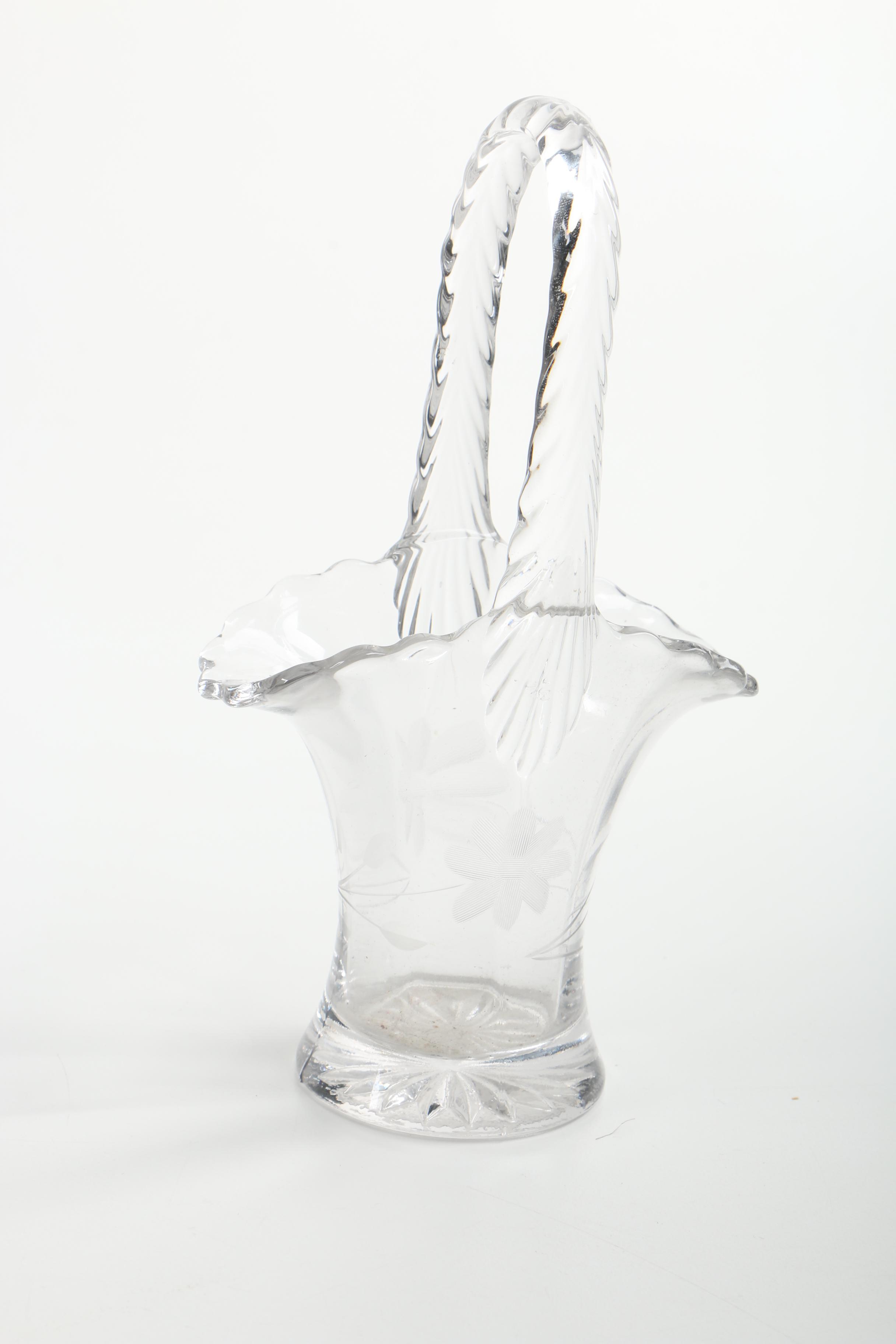 Etched Glass Baskets