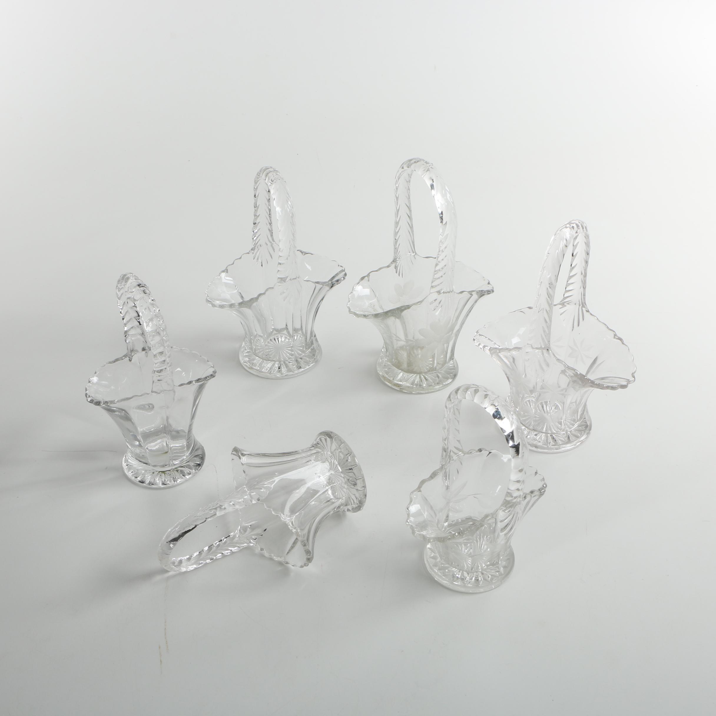 Vintage Pressed Glass Baskets