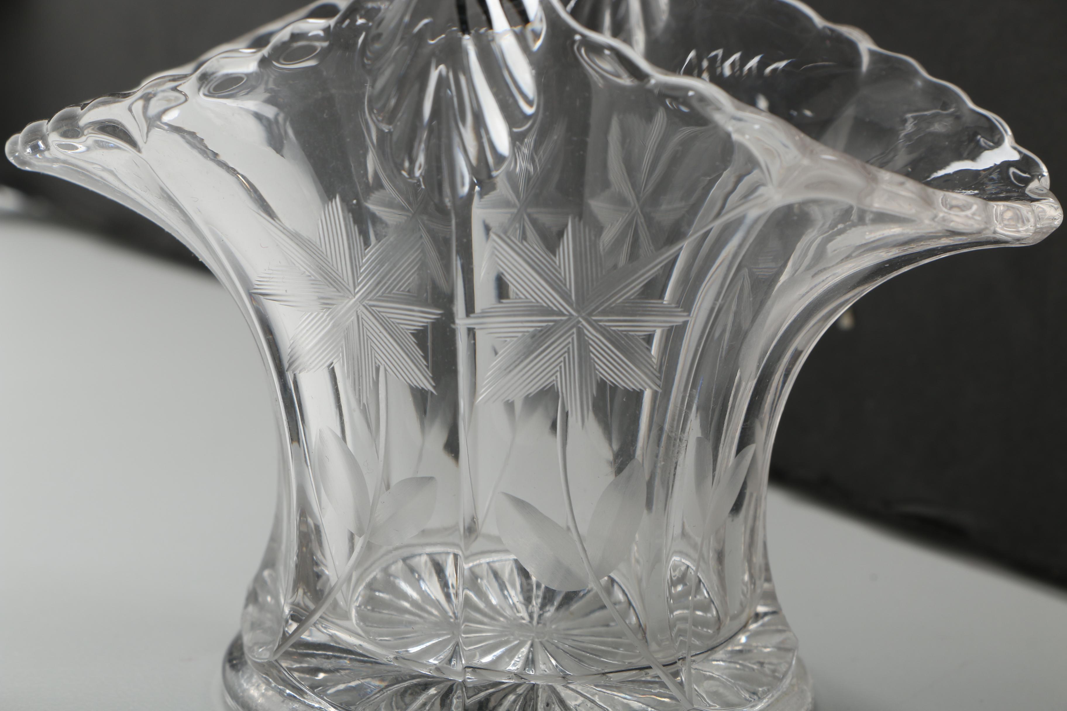 Vintage Pressed Glass Baskets