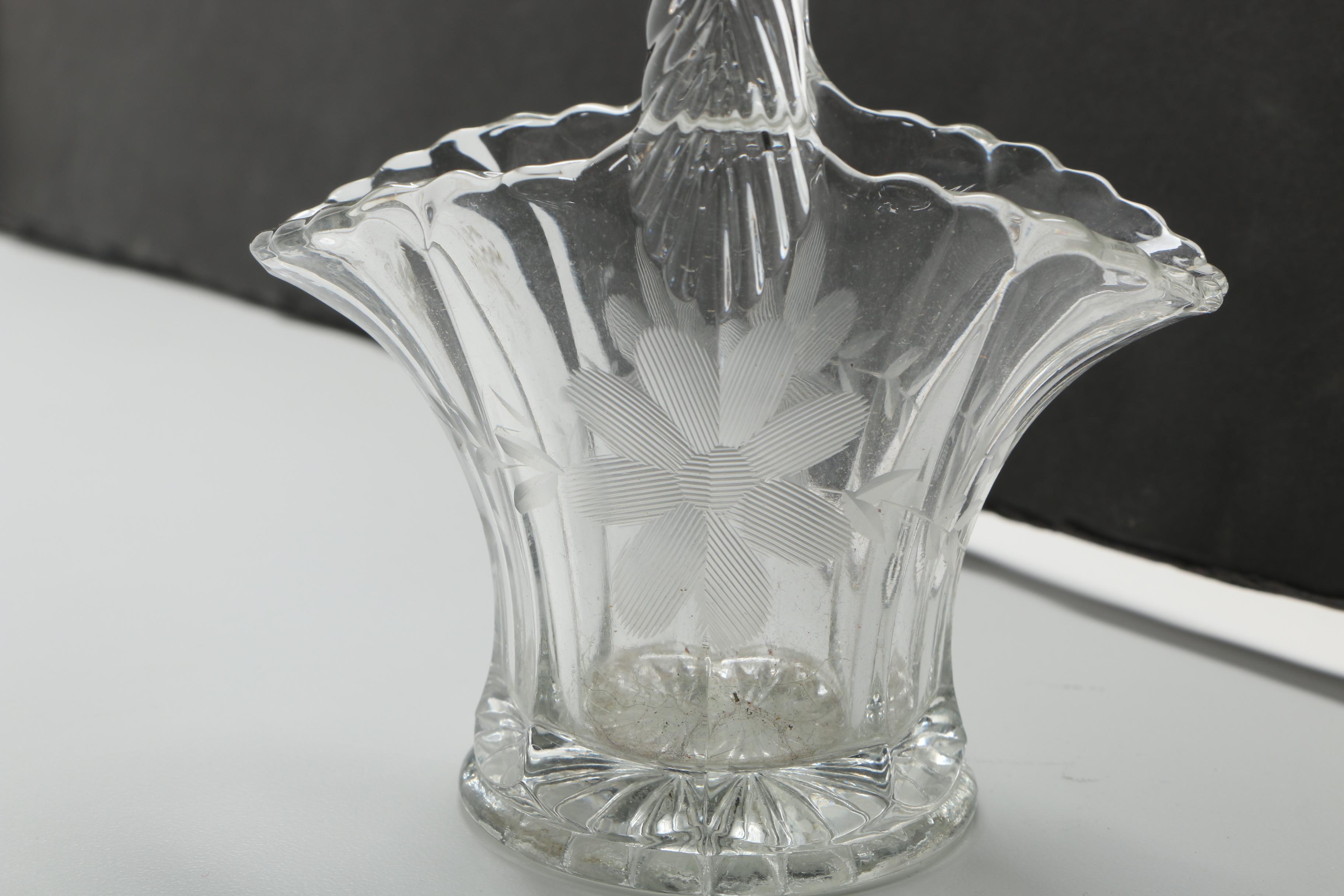 Vintage Pressed Glass Baskets