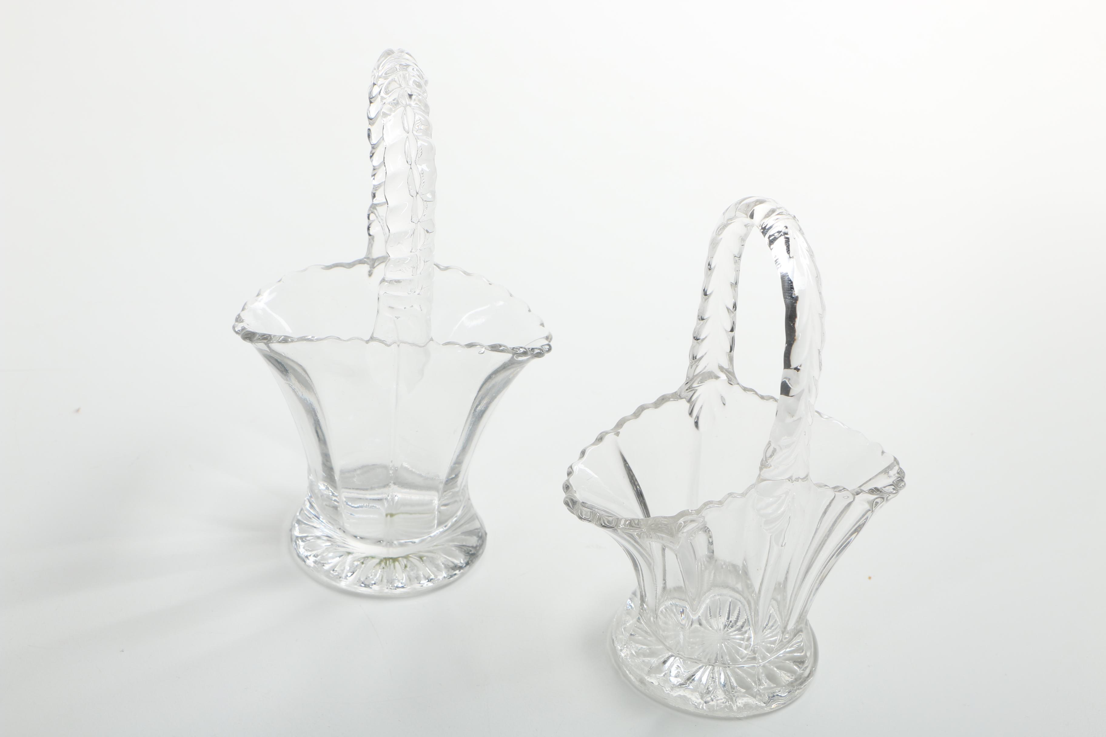 Vintage Pressed Glass Baskets