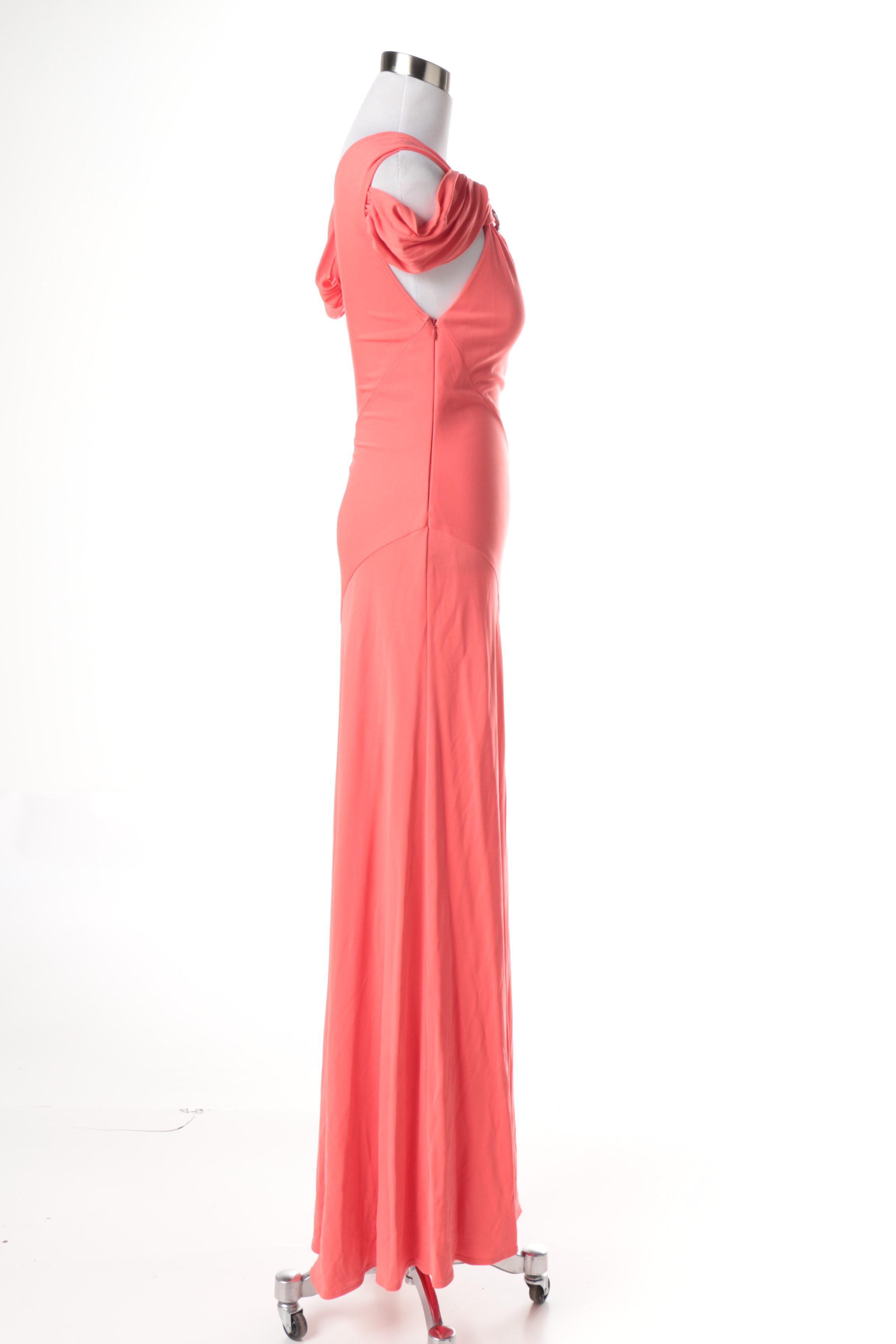 Nicole Bakti Gown with Chiffon Shawl