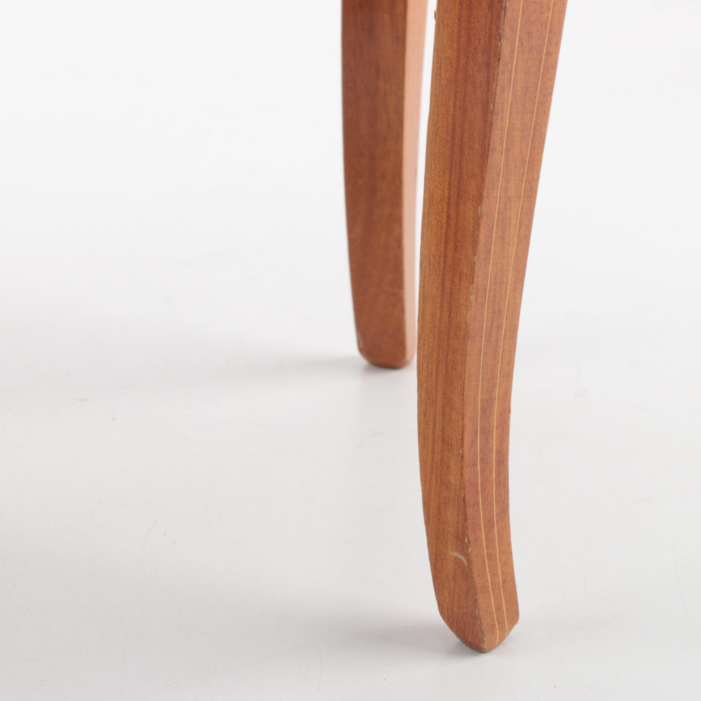 Floral Inlaid Music Box On Legs