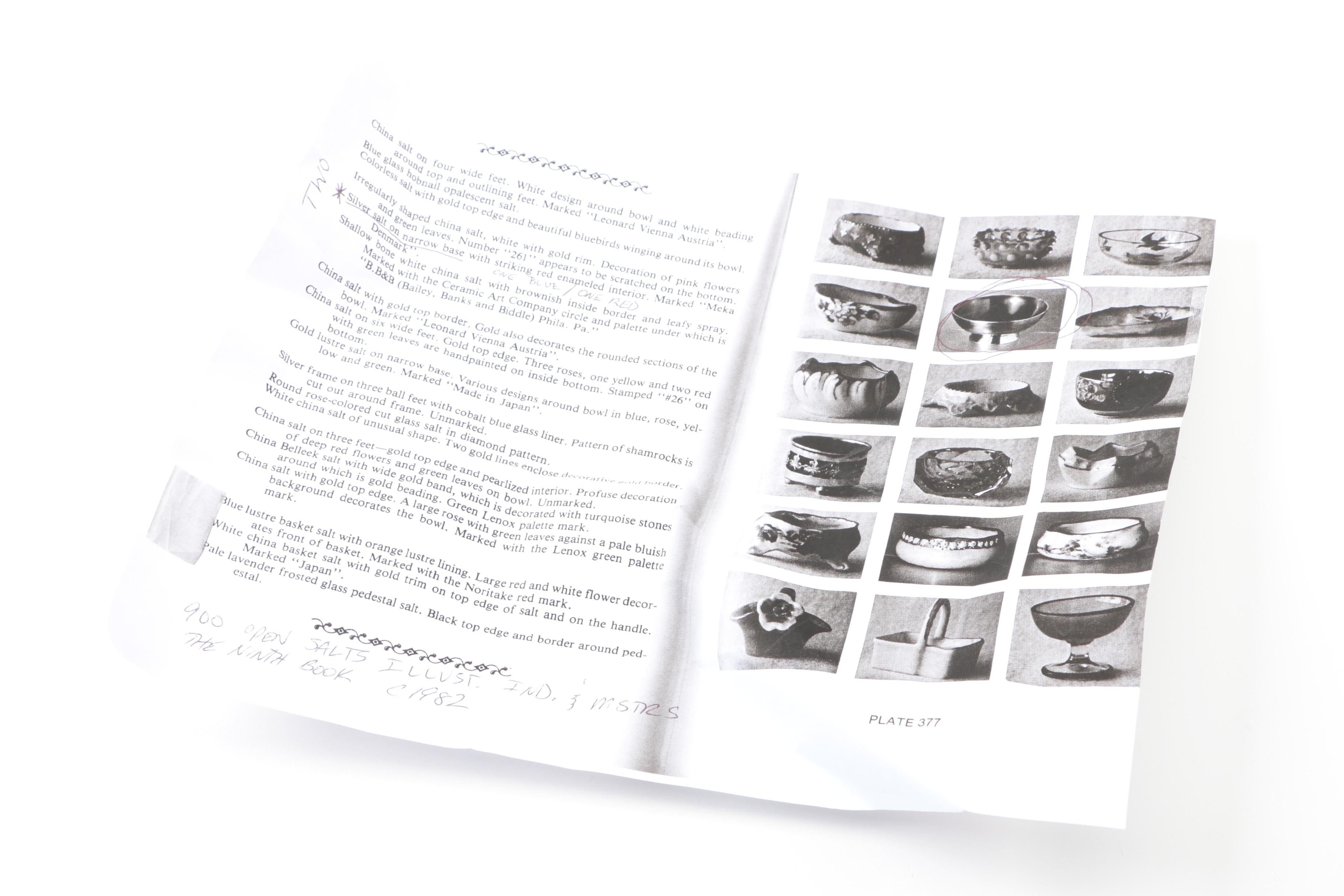 Meka Reklamegaver Silver Plate and Enamel Salt Cellars