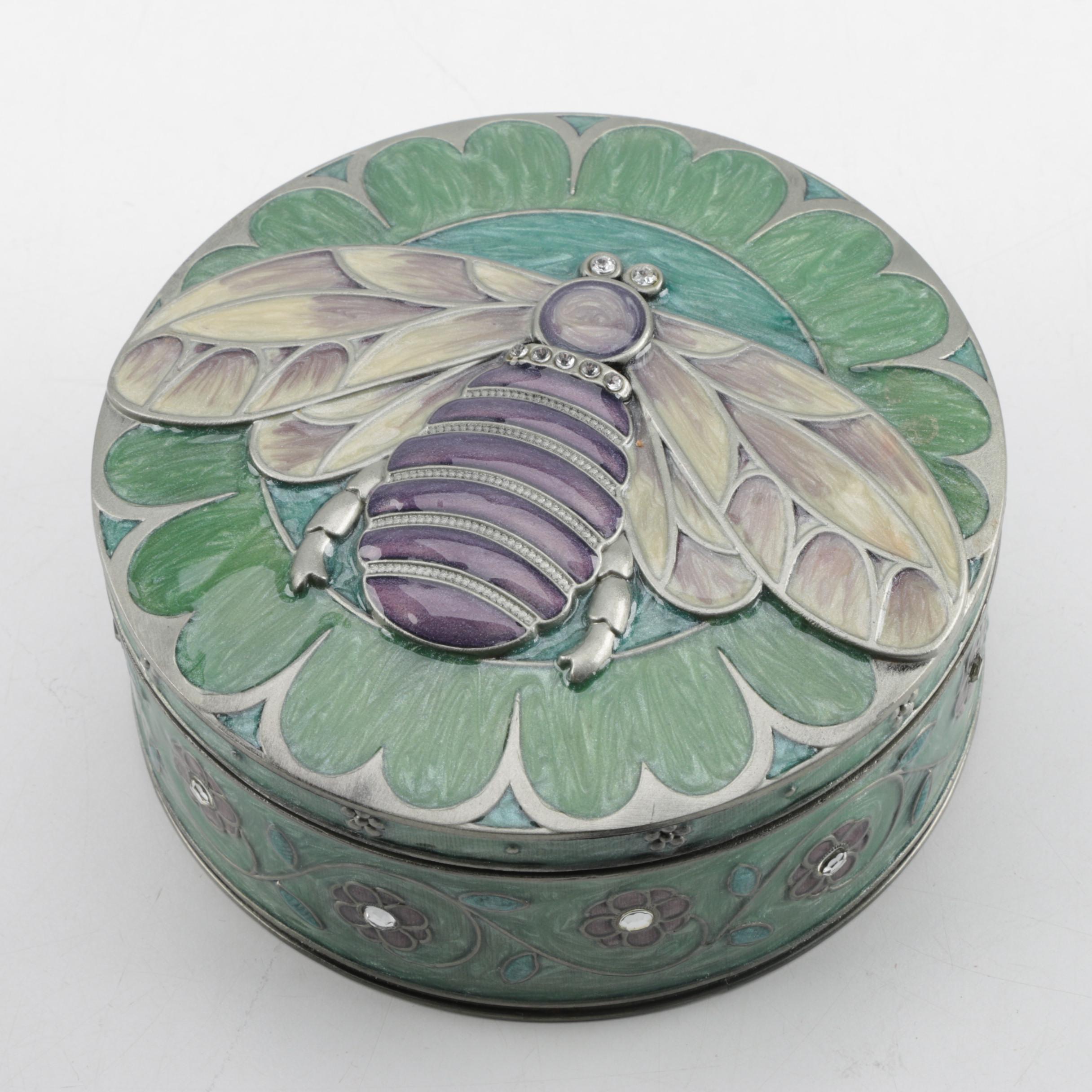 Decorative Glass and Metal Trinket Boxes