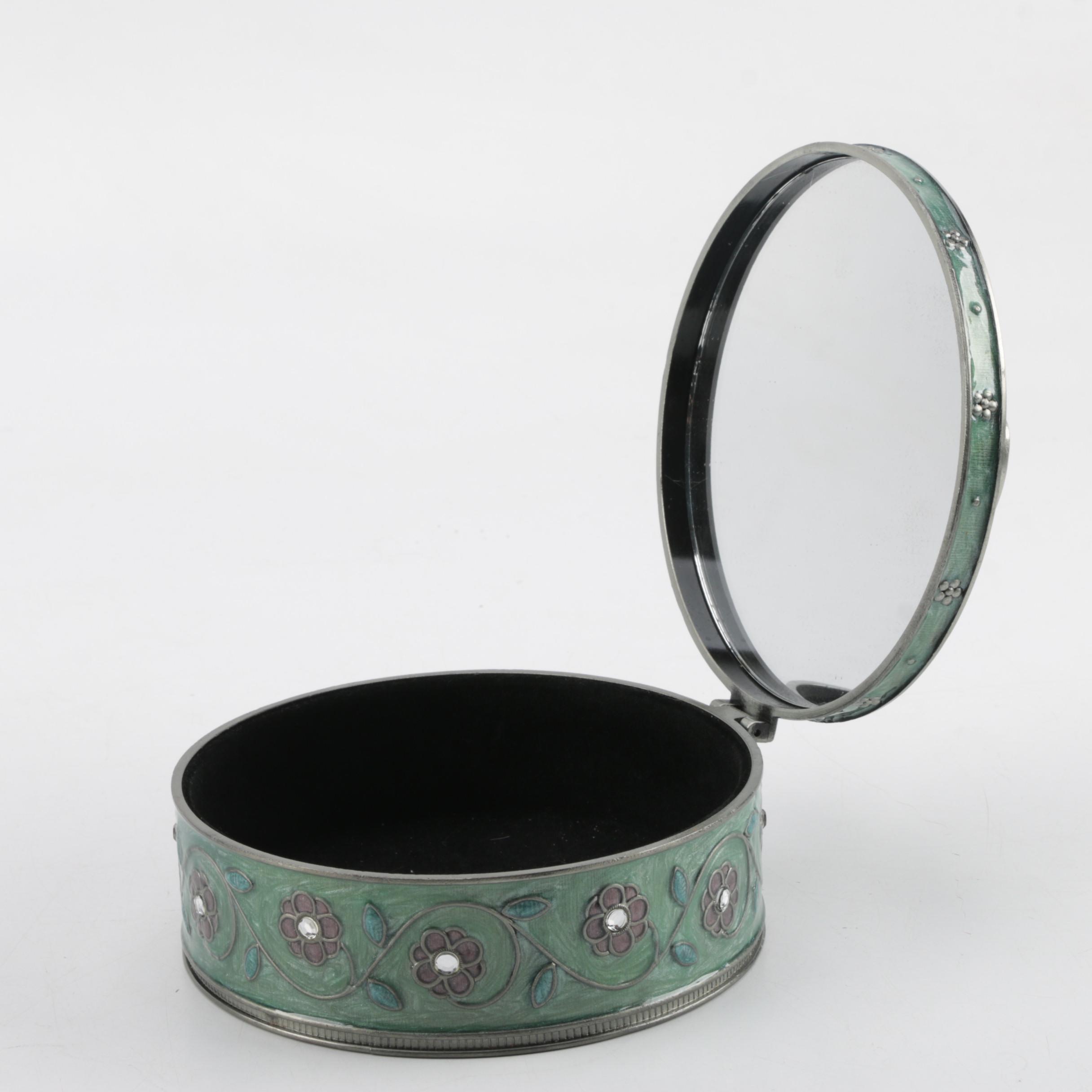 Decorative Glass and Metal Trinket Boxes