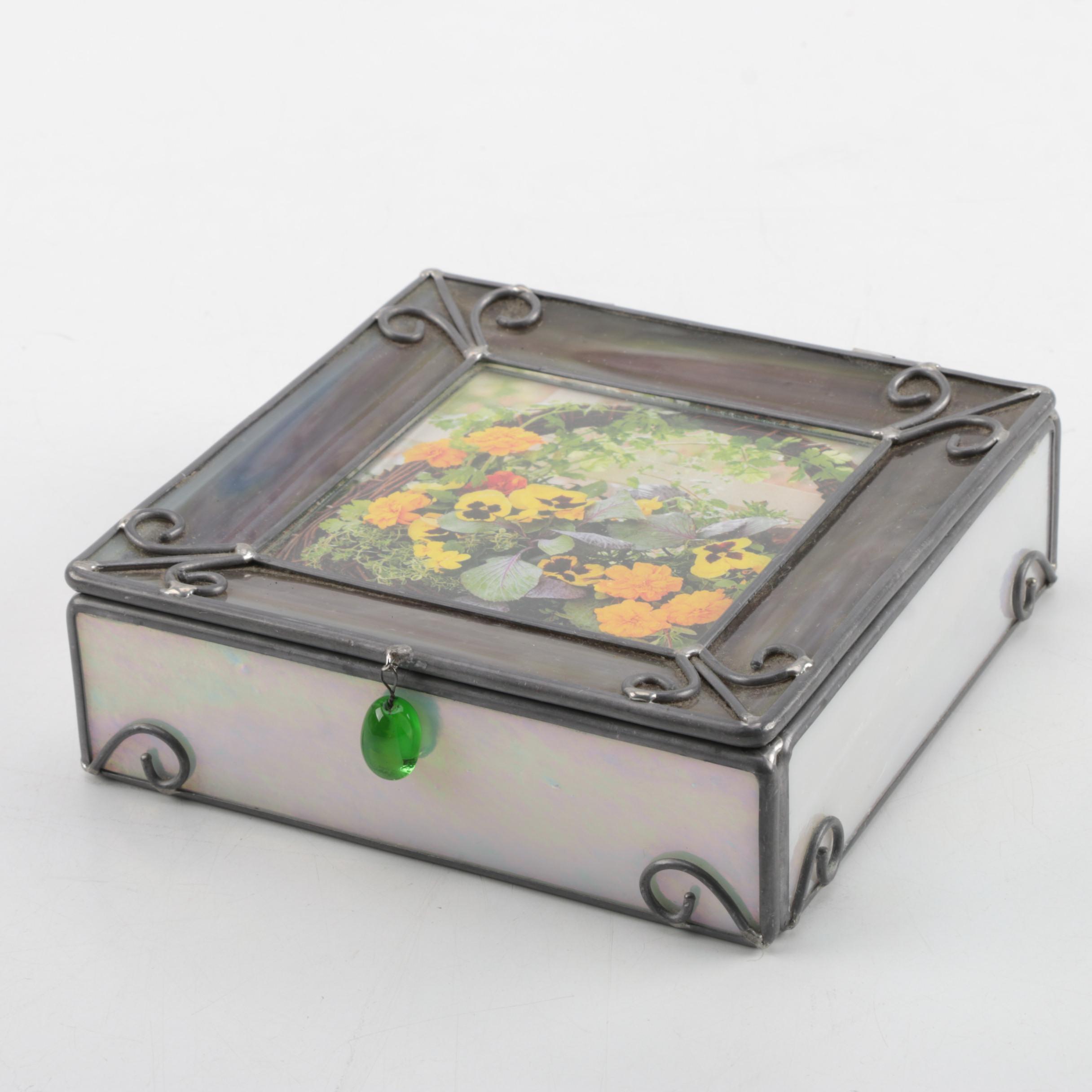 Decorative Glass and Metal Trinket Boxes