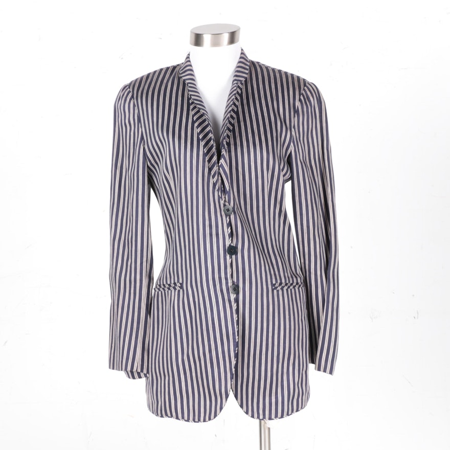 Women's Giorgio Armani Le Collezioni Striped Suit Jacket