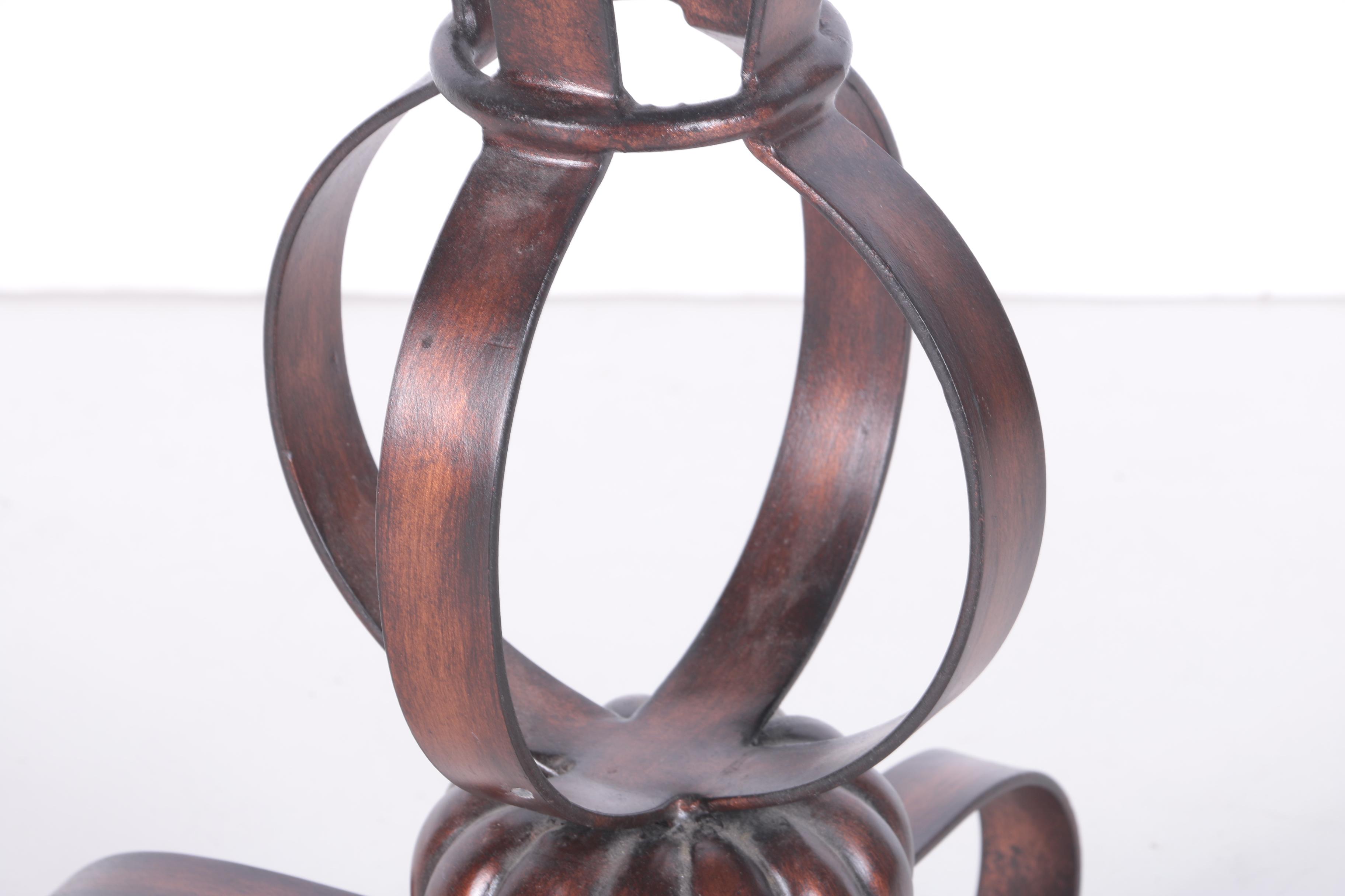 Faux Stone Metal Side Table