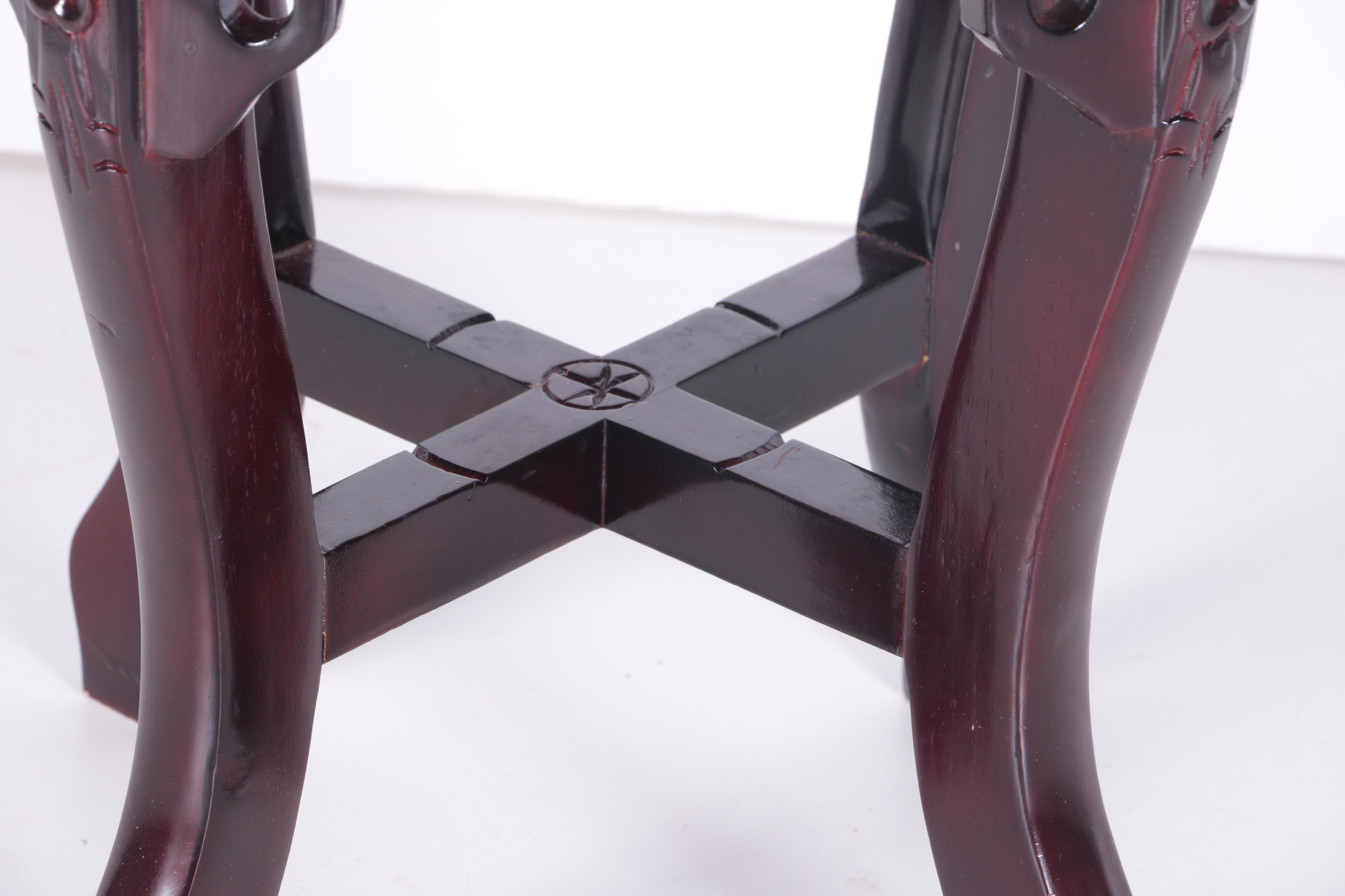 Two Chinese Marble Top Stands