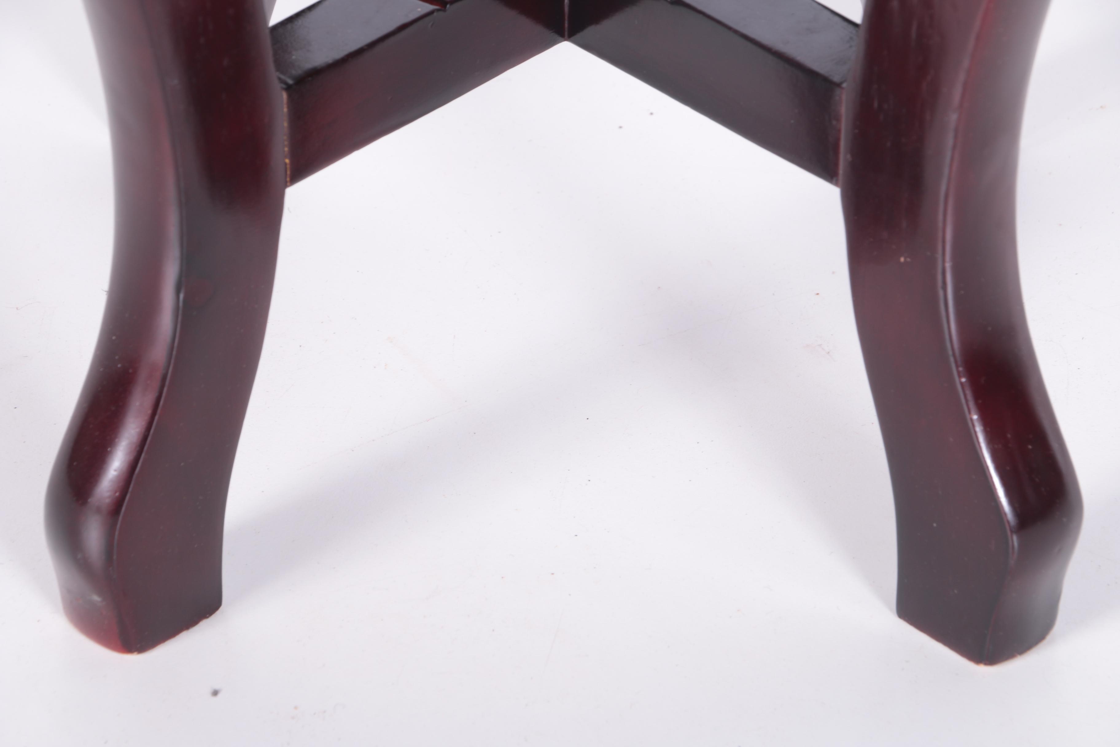 Two Chinese Marble Top Stands