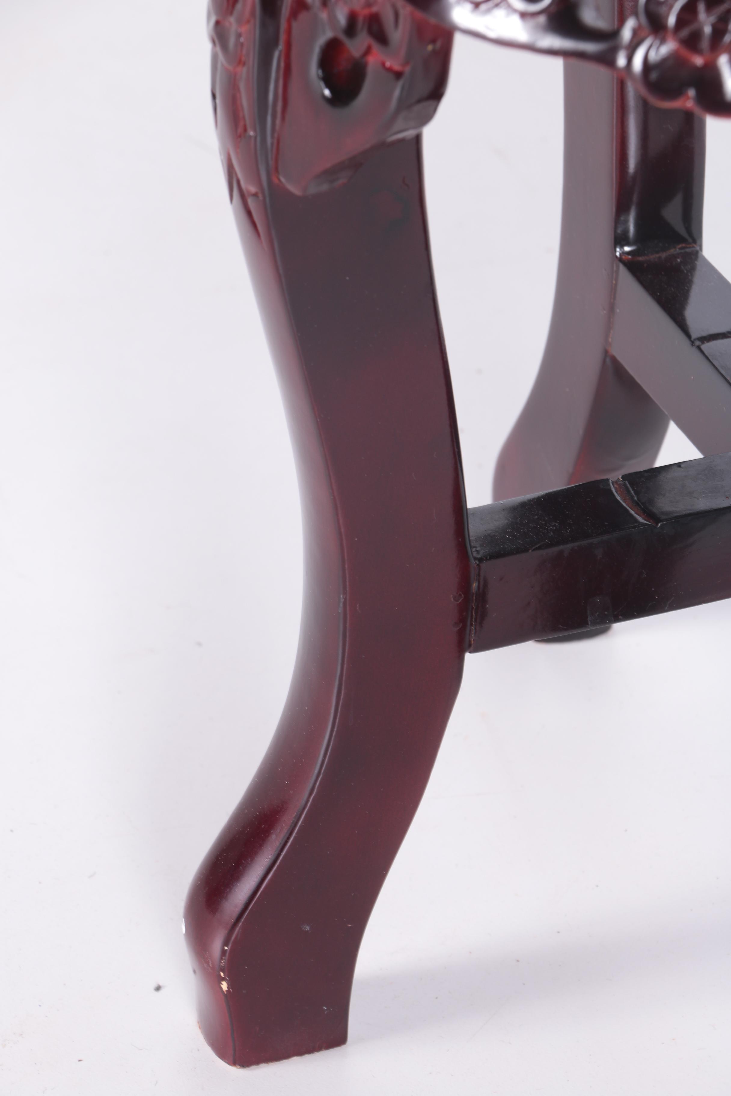 Two Chinese Marble Top Stands