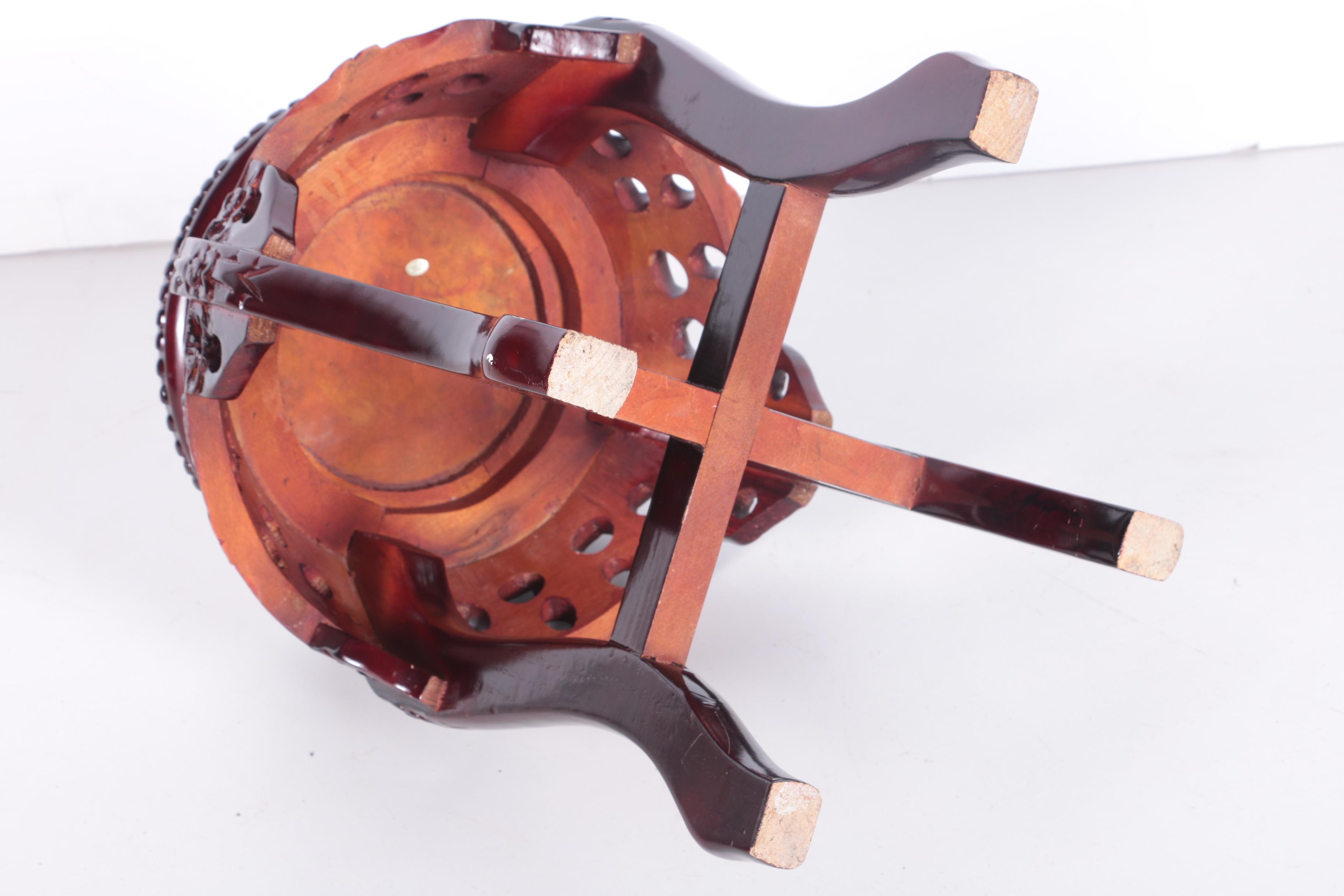 Two Chinese Marble Top Stands