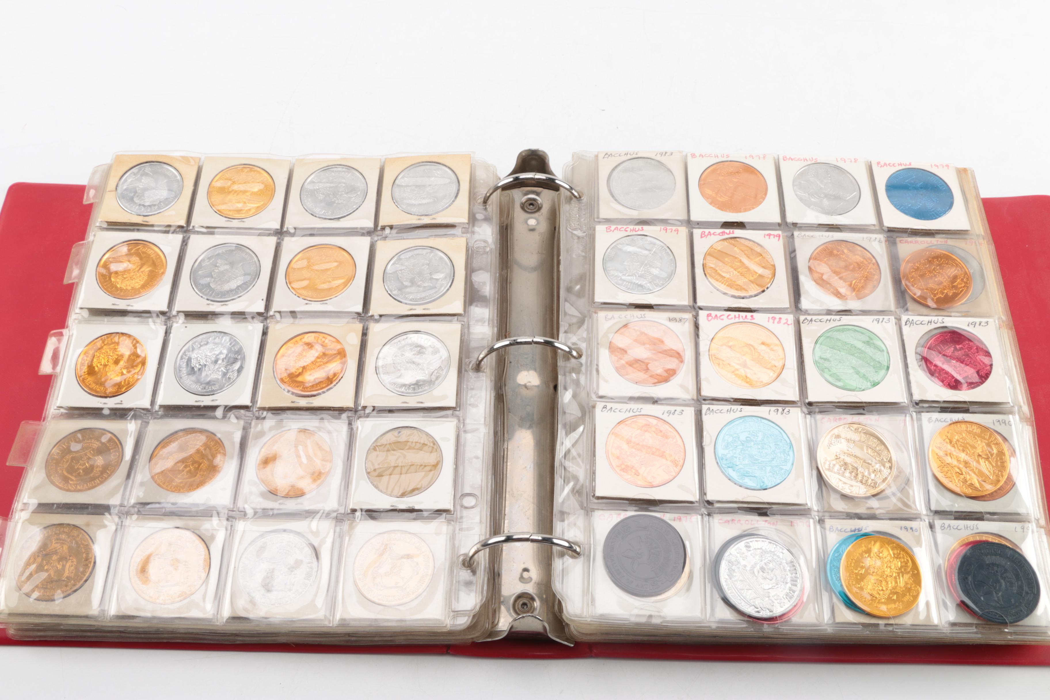 Mardi Gras Doubloons in New Orleans Binder