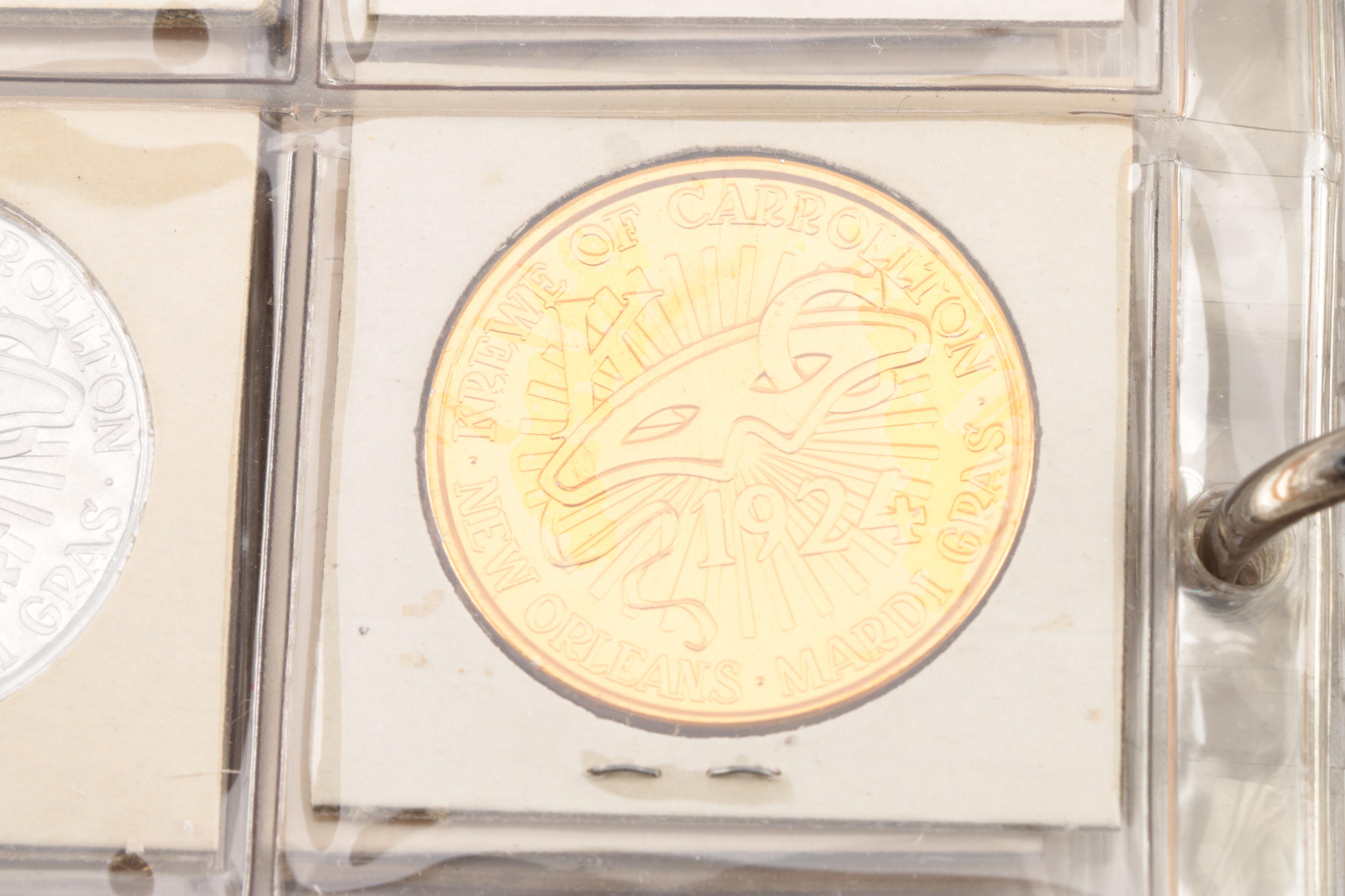 Mardi Gras Doubloons in New Orleans Binder