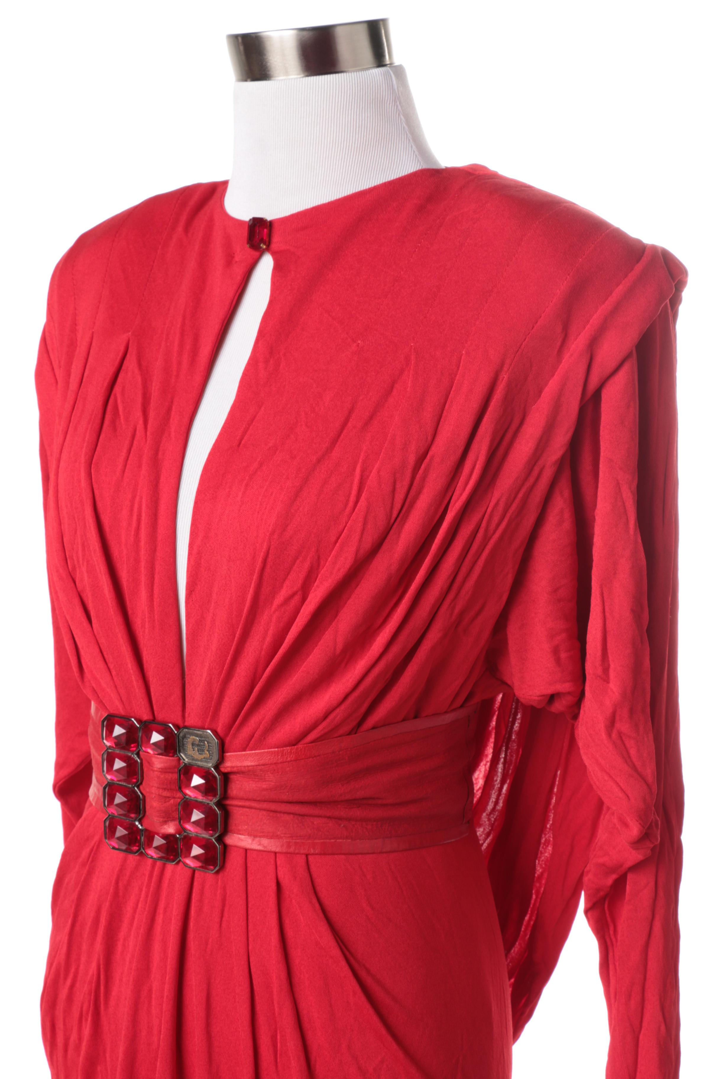 Vintage Robert Berdell Red Evening Gown