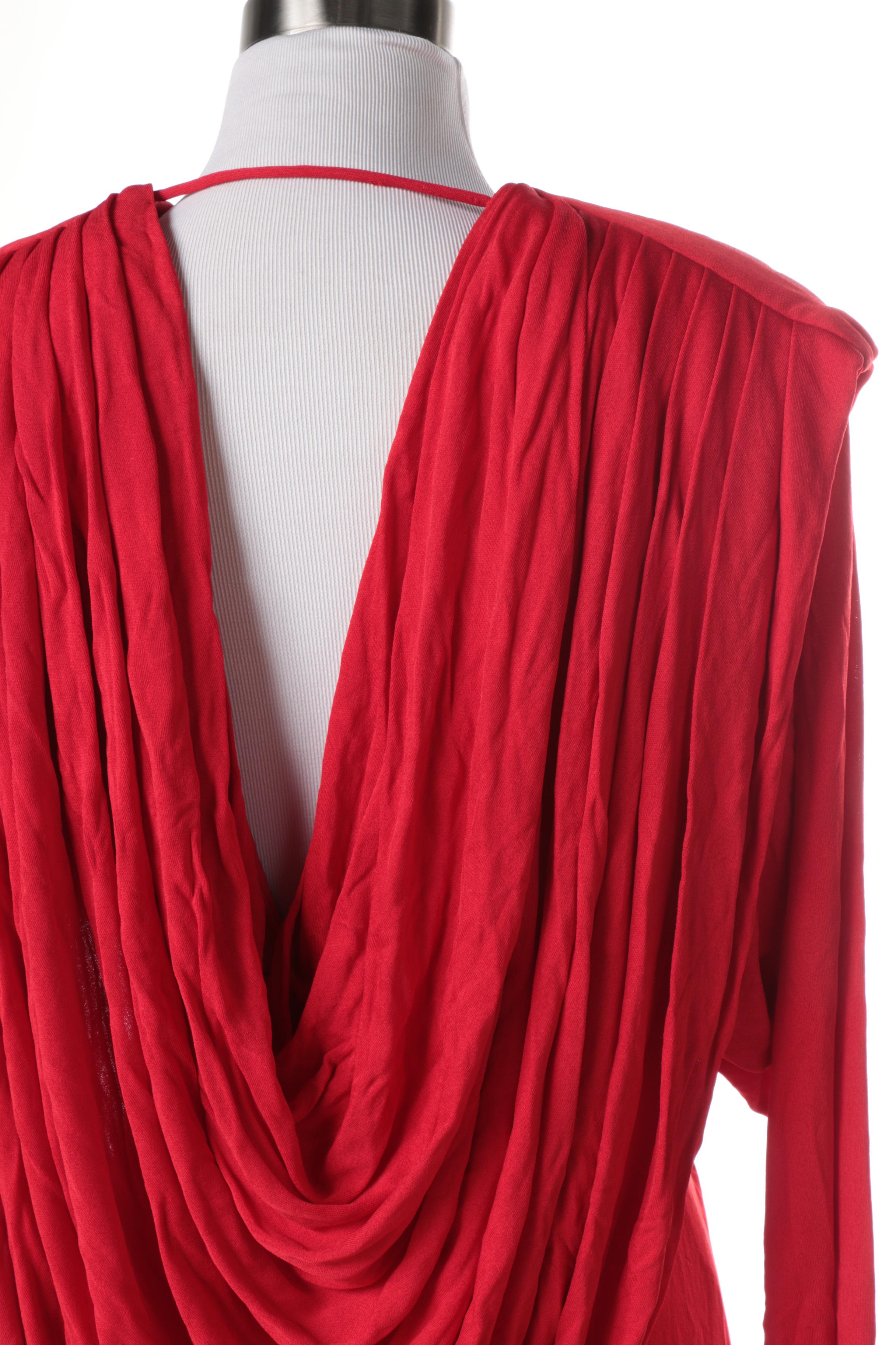 Vintage Robert Berdell Red Evening Gown