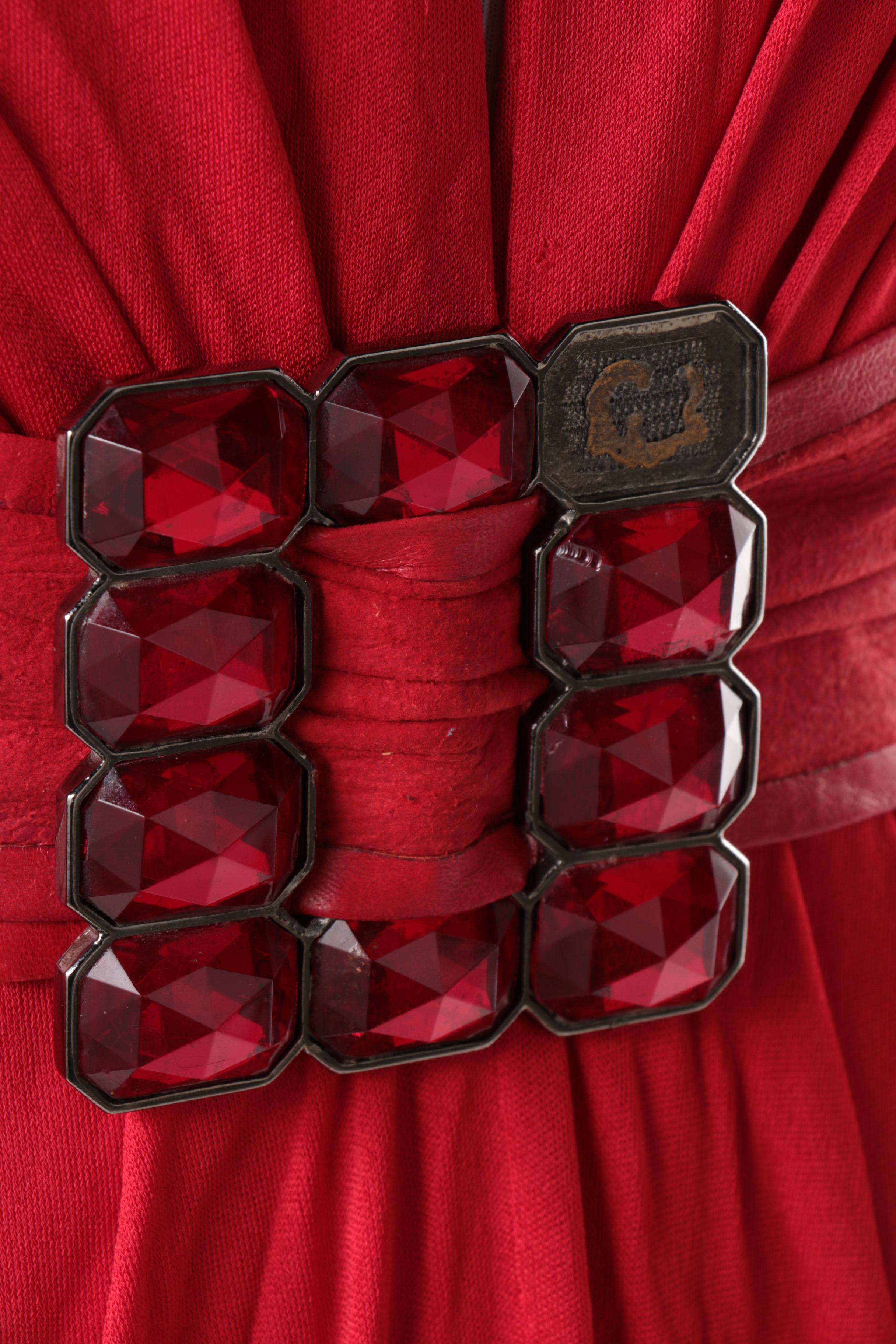 Vintage Robert Berdell Red Evening Gown