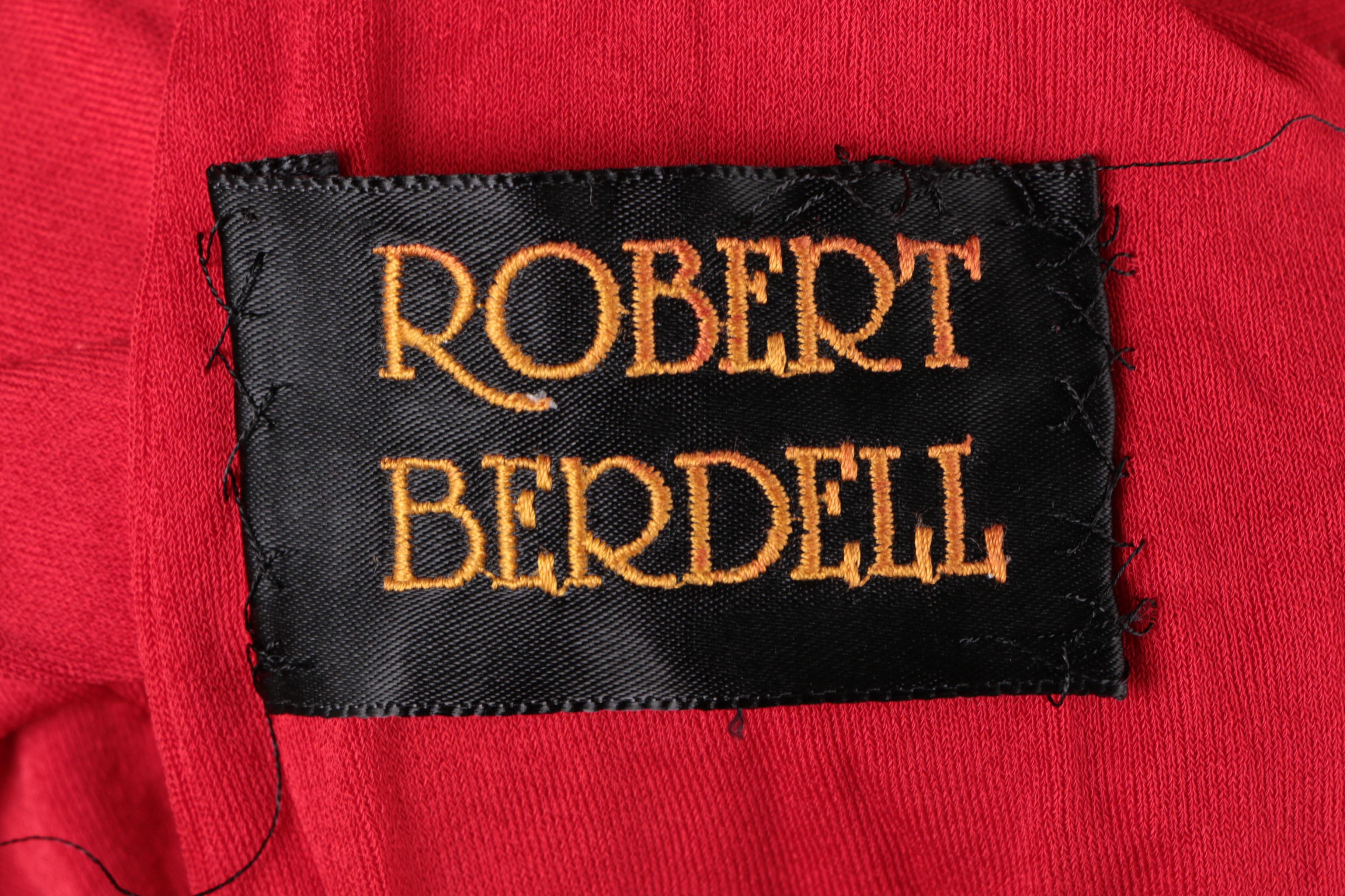 Vintage Robert Berdell Red Evening Gown