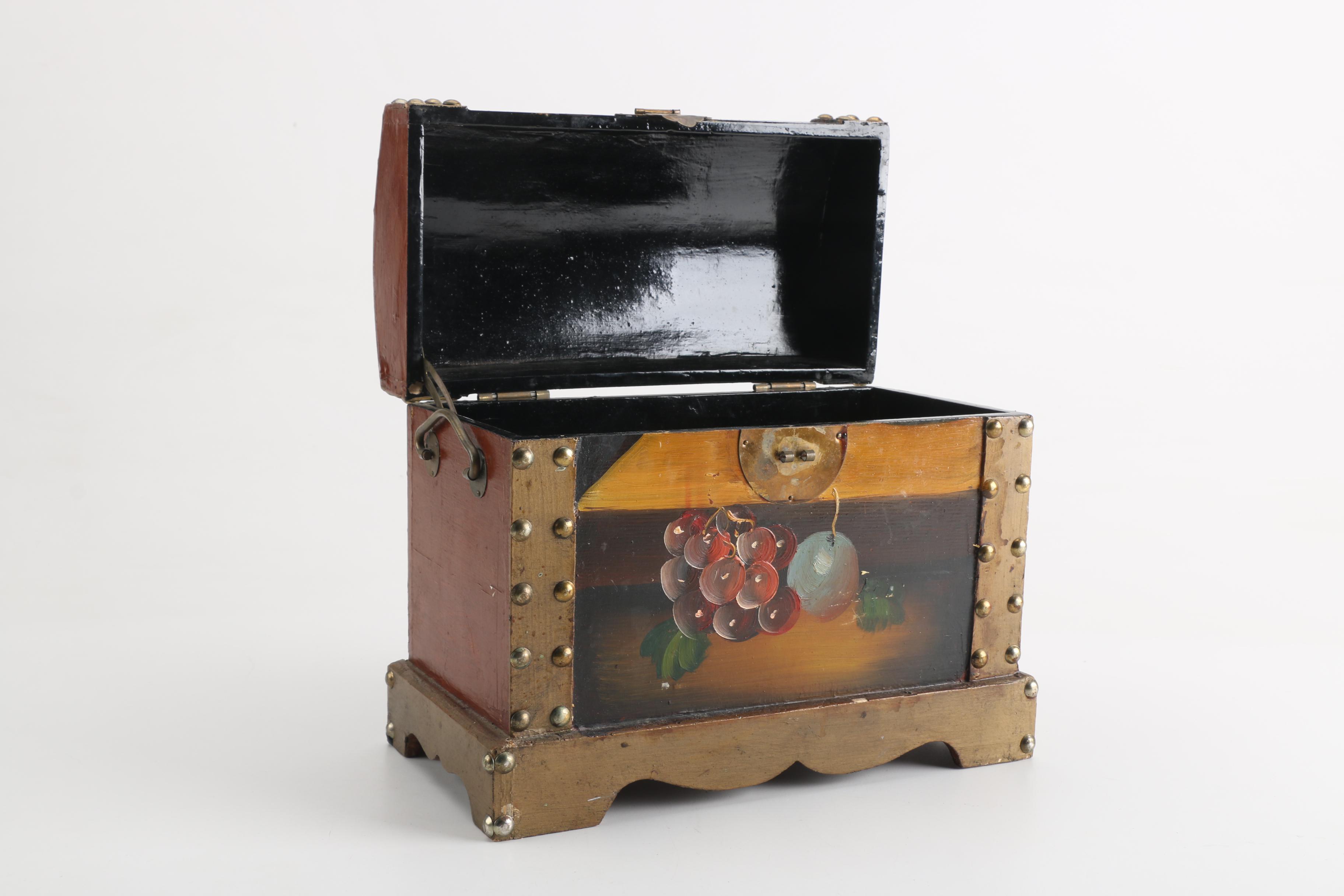 Four Decorative Hinged Boxes