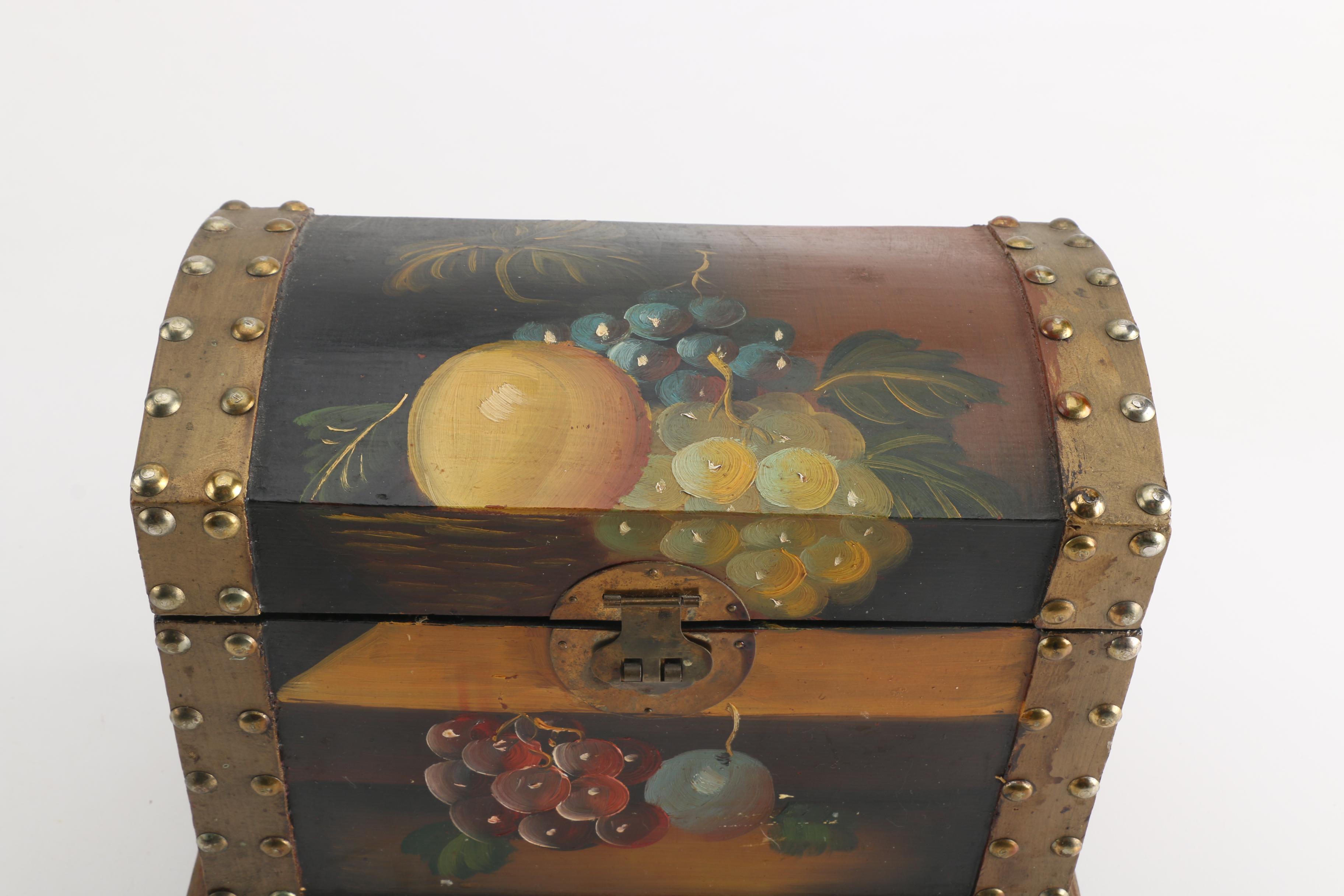 Four Decorative Hinged Boxes