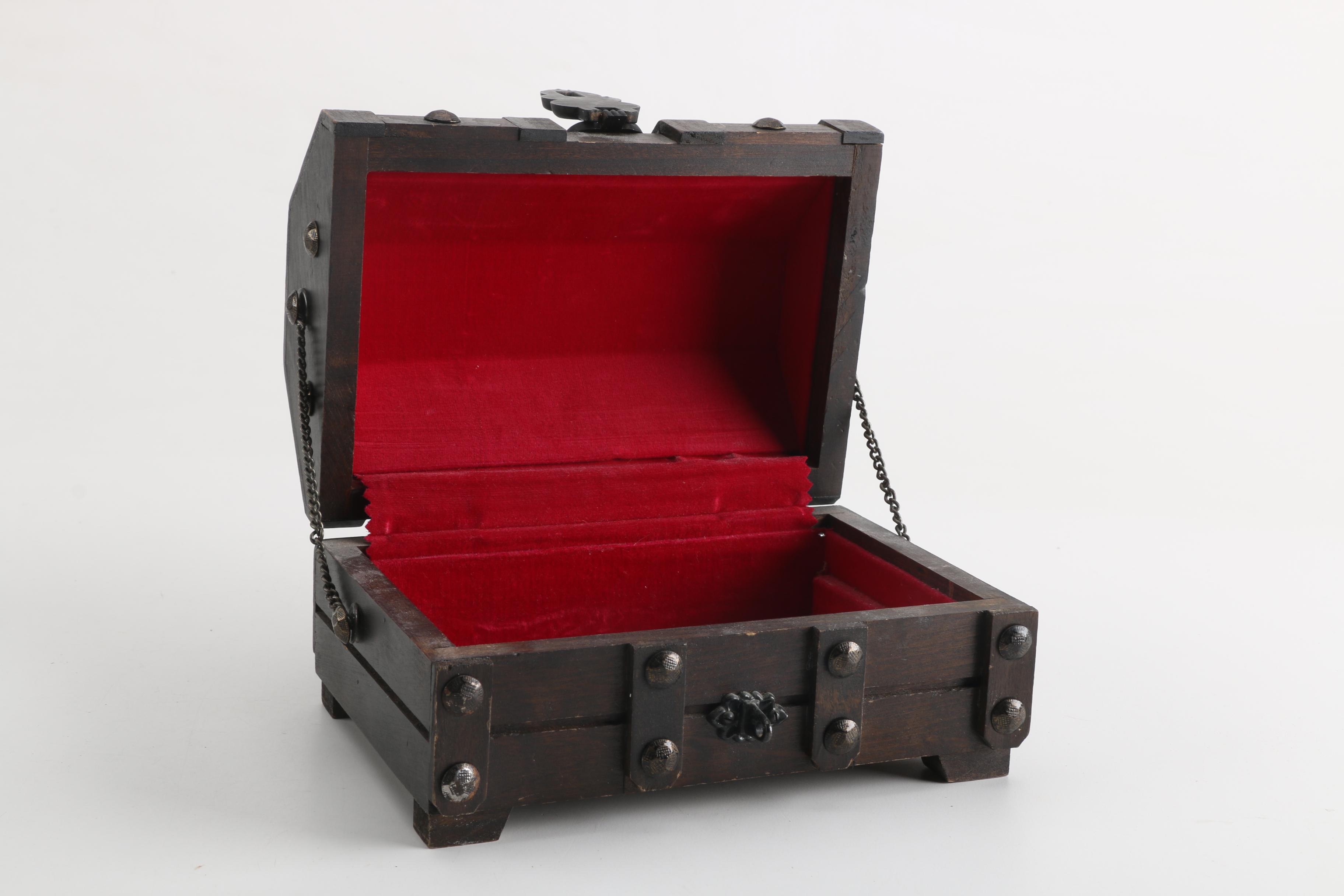 Four Decorative Hinged Boxes