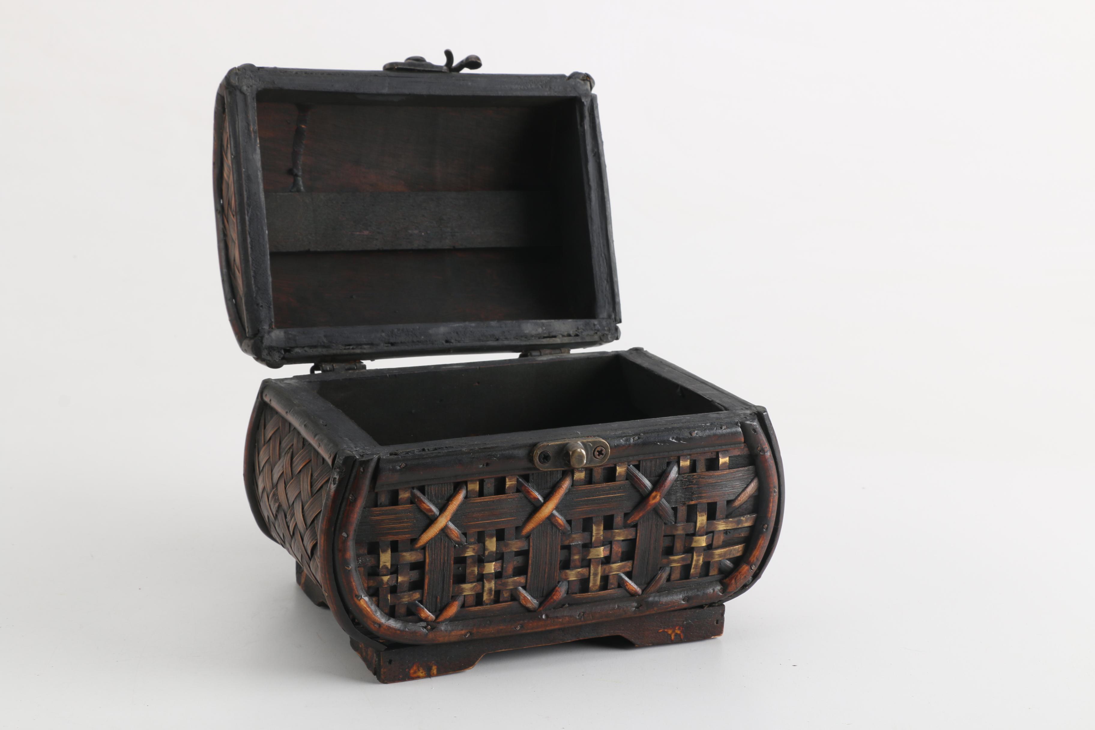 Four Decorative Hinged Boxes