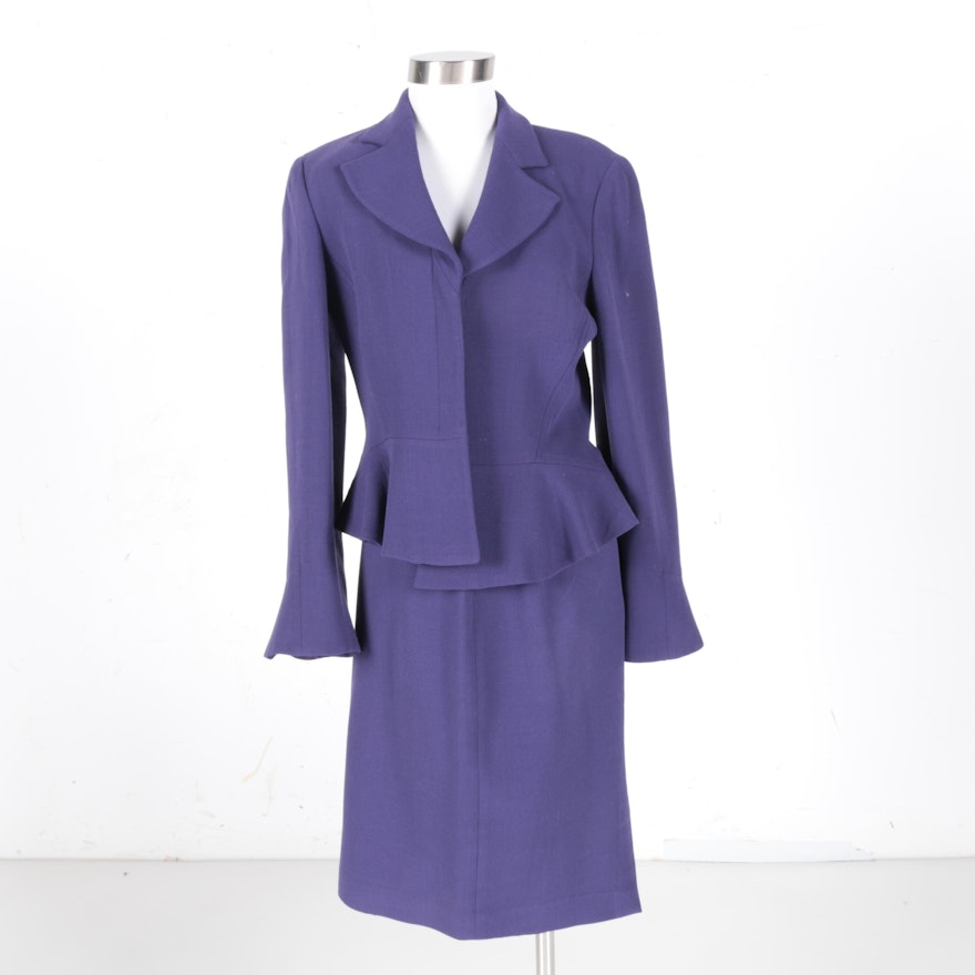 Armani Collezioni Purple Skirt Suit