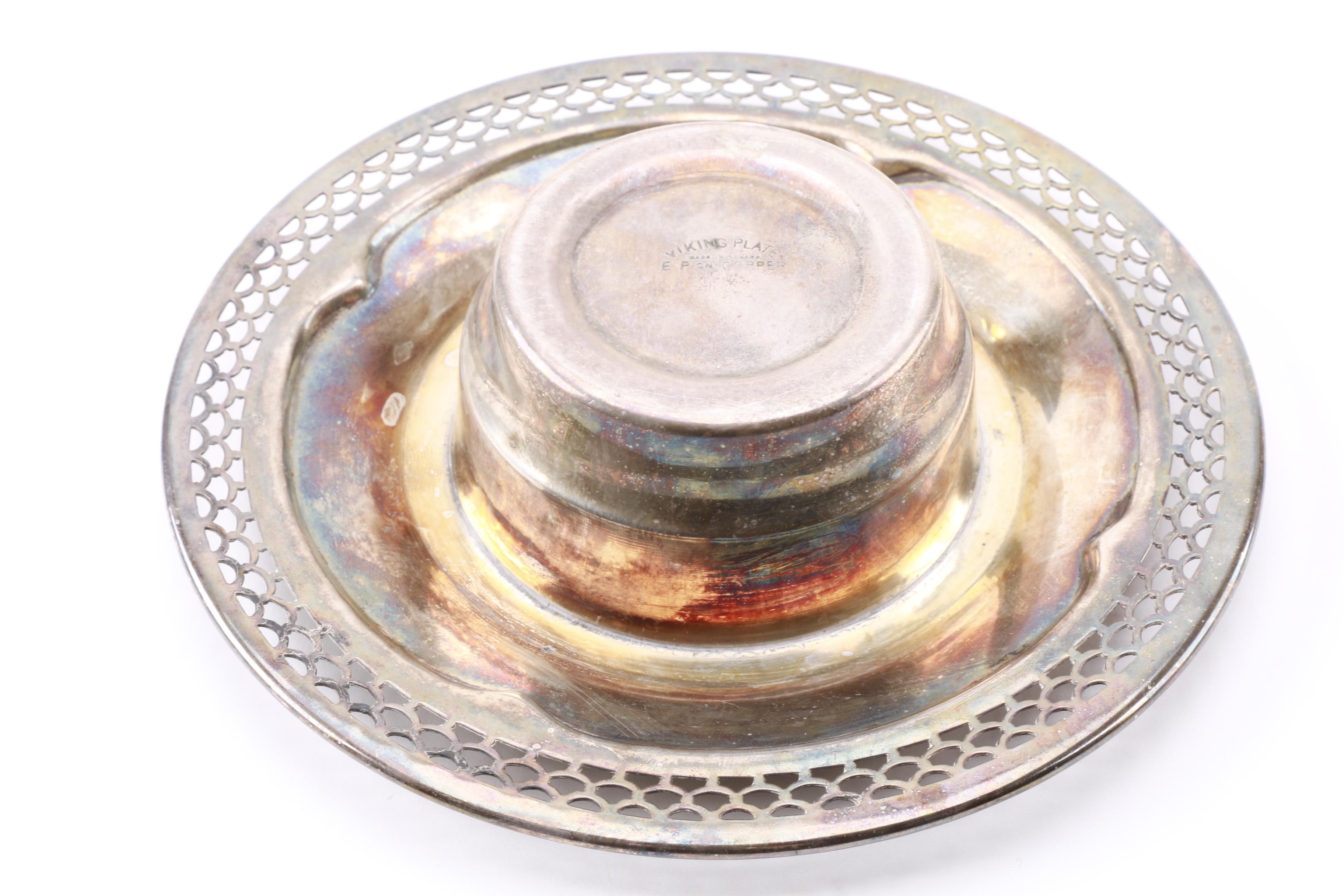 Canadian Viking Plate Flower Frog Dish and Other Serveware