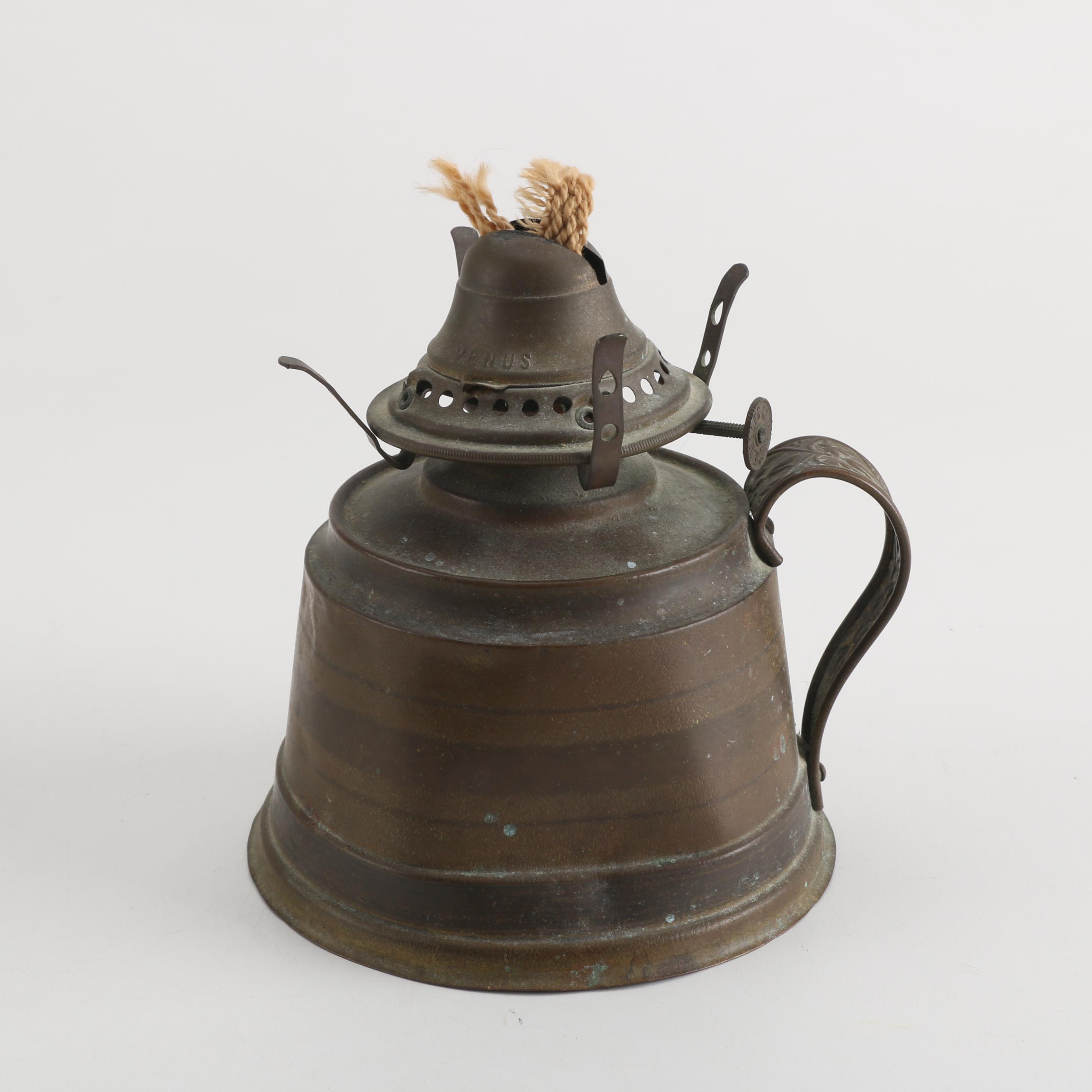 Vintage Edward Miller Kerosene Lamp