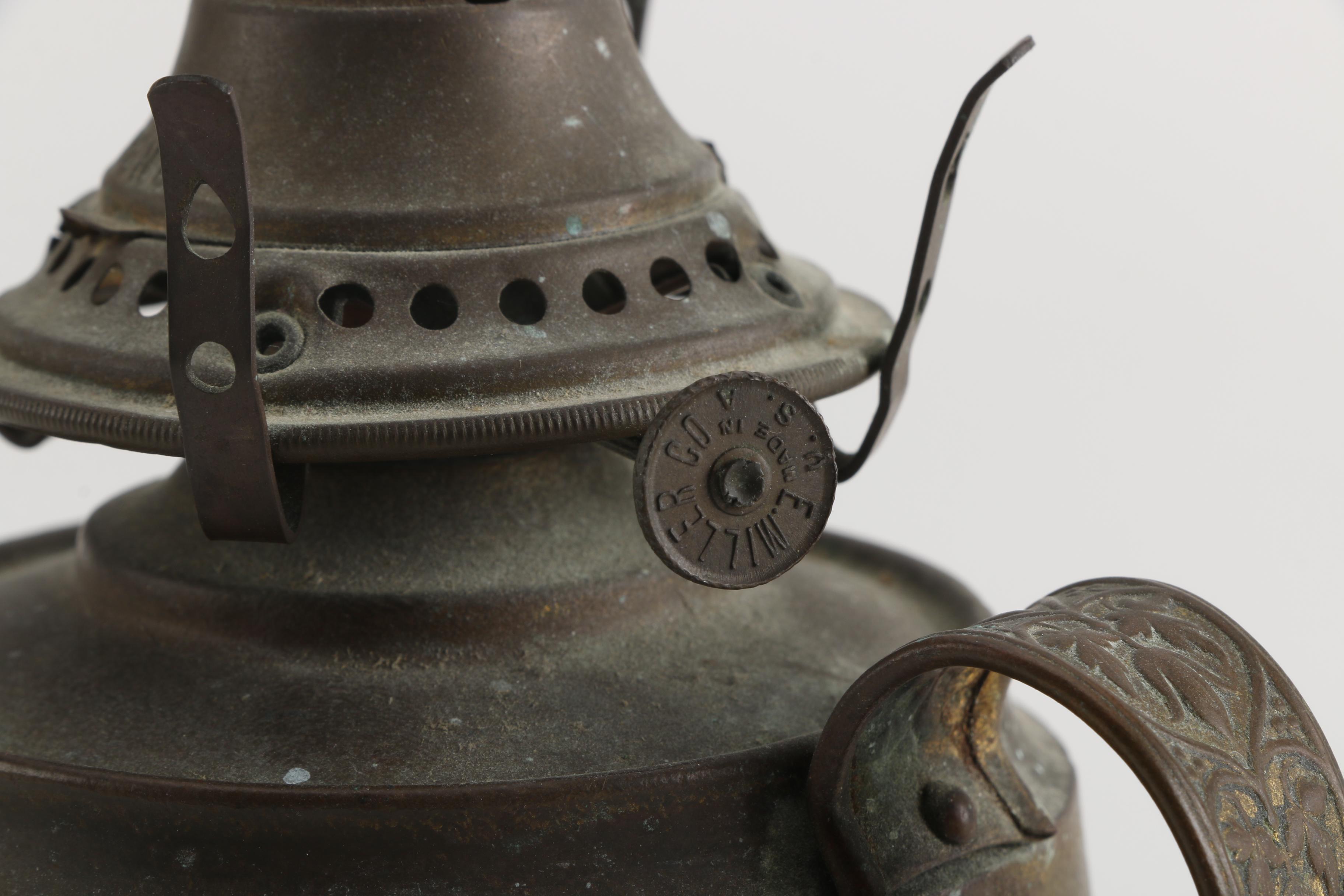 Vintage Edward Miller Kerosene Lamp