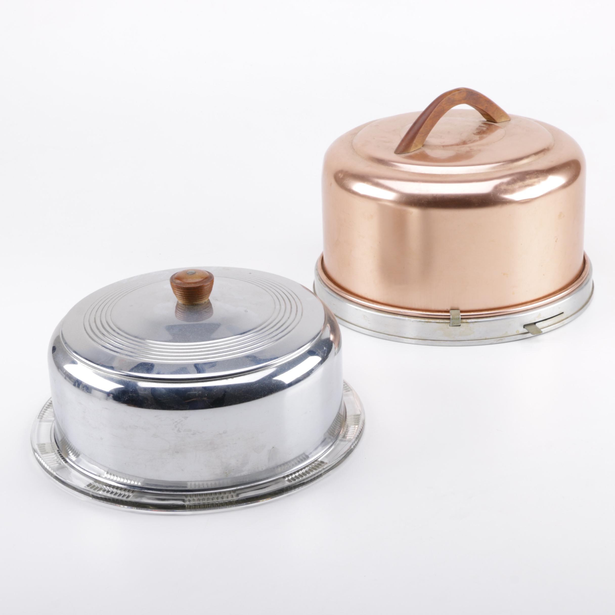 Metal Covered Cake Plates