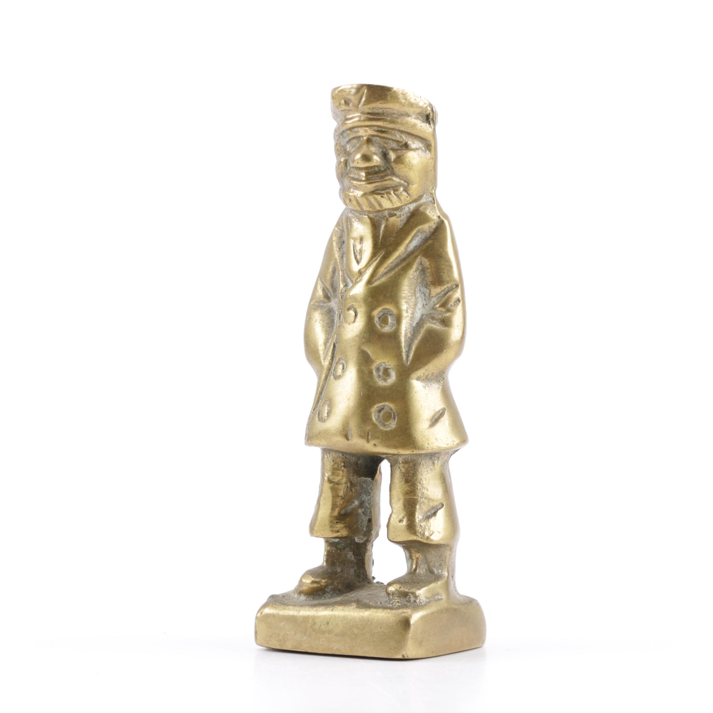 Vintage Brass Figurines Including a Dog and Rabbits