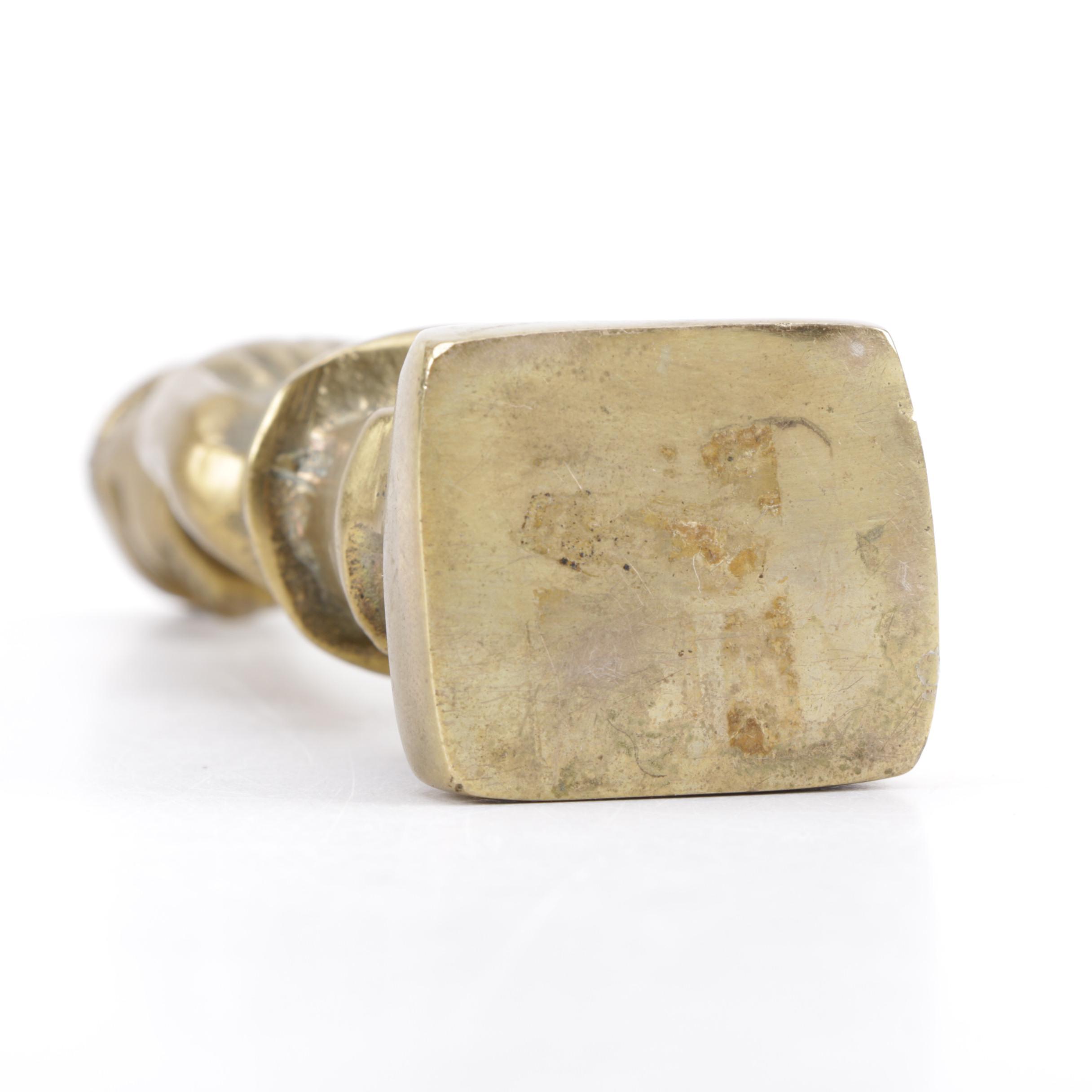 Vintage Brass Figurines Including a Dog and Rabbits