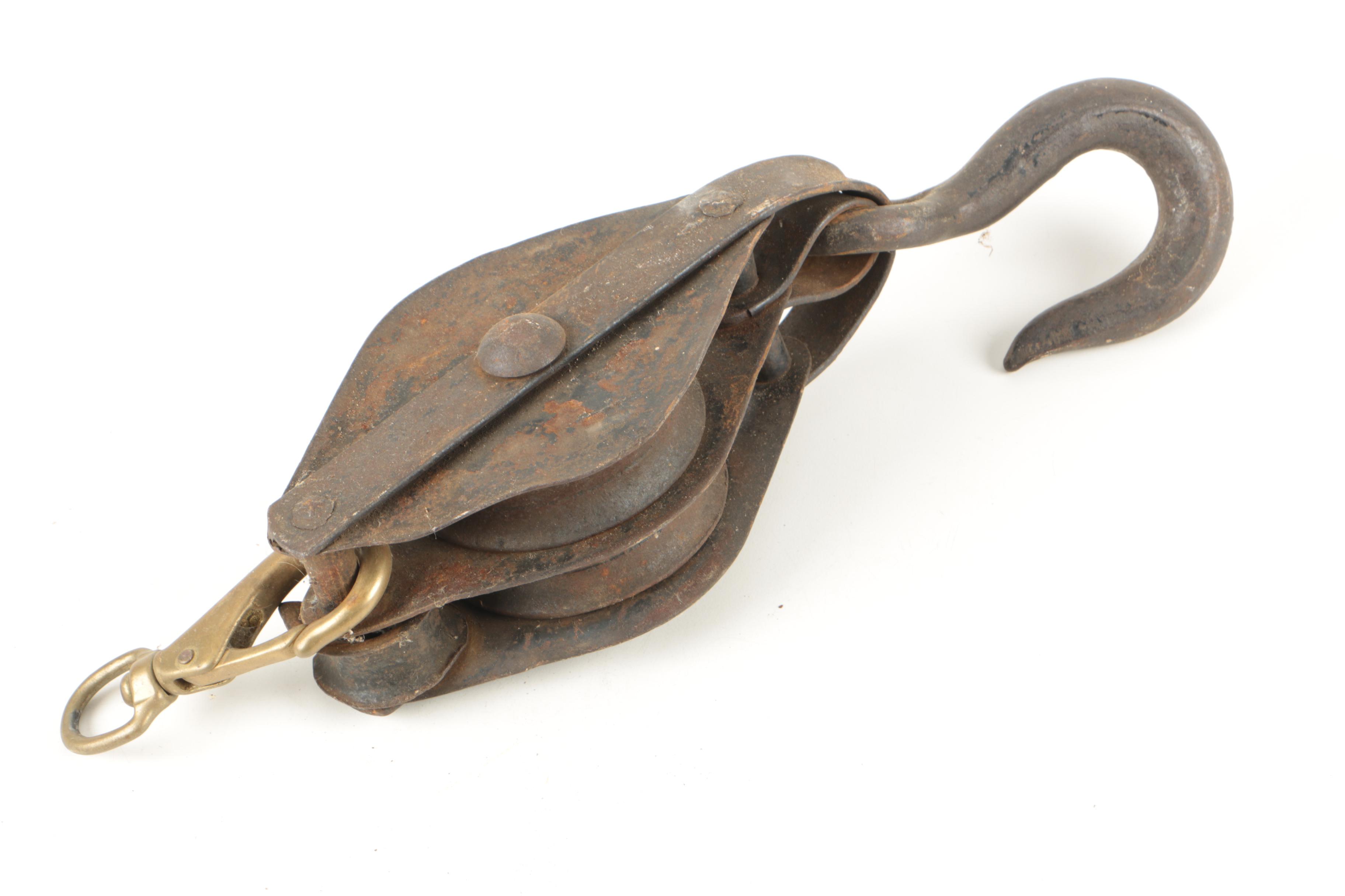 Collection of Six Vintage Pulleys